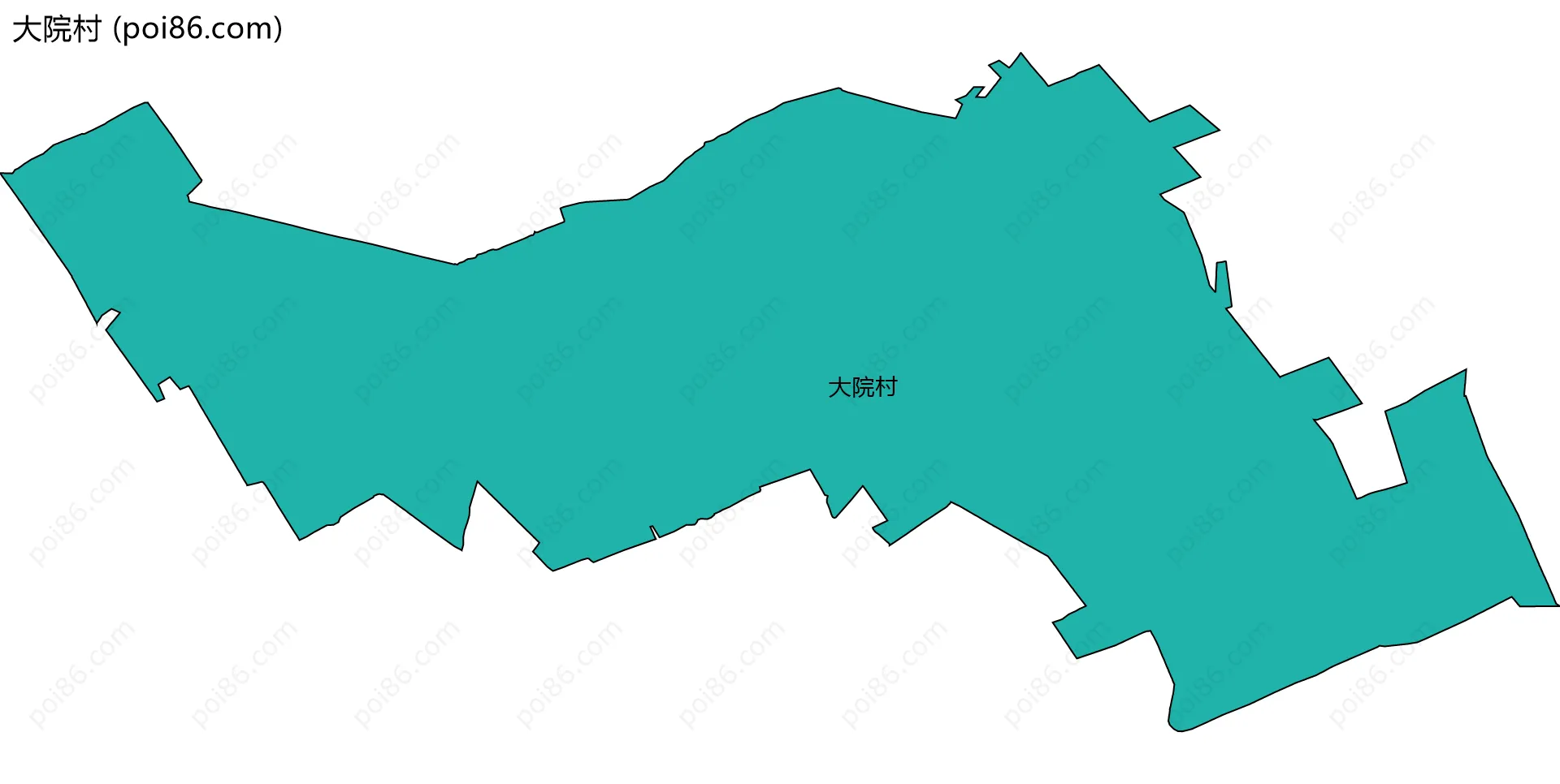 大院村边界地图