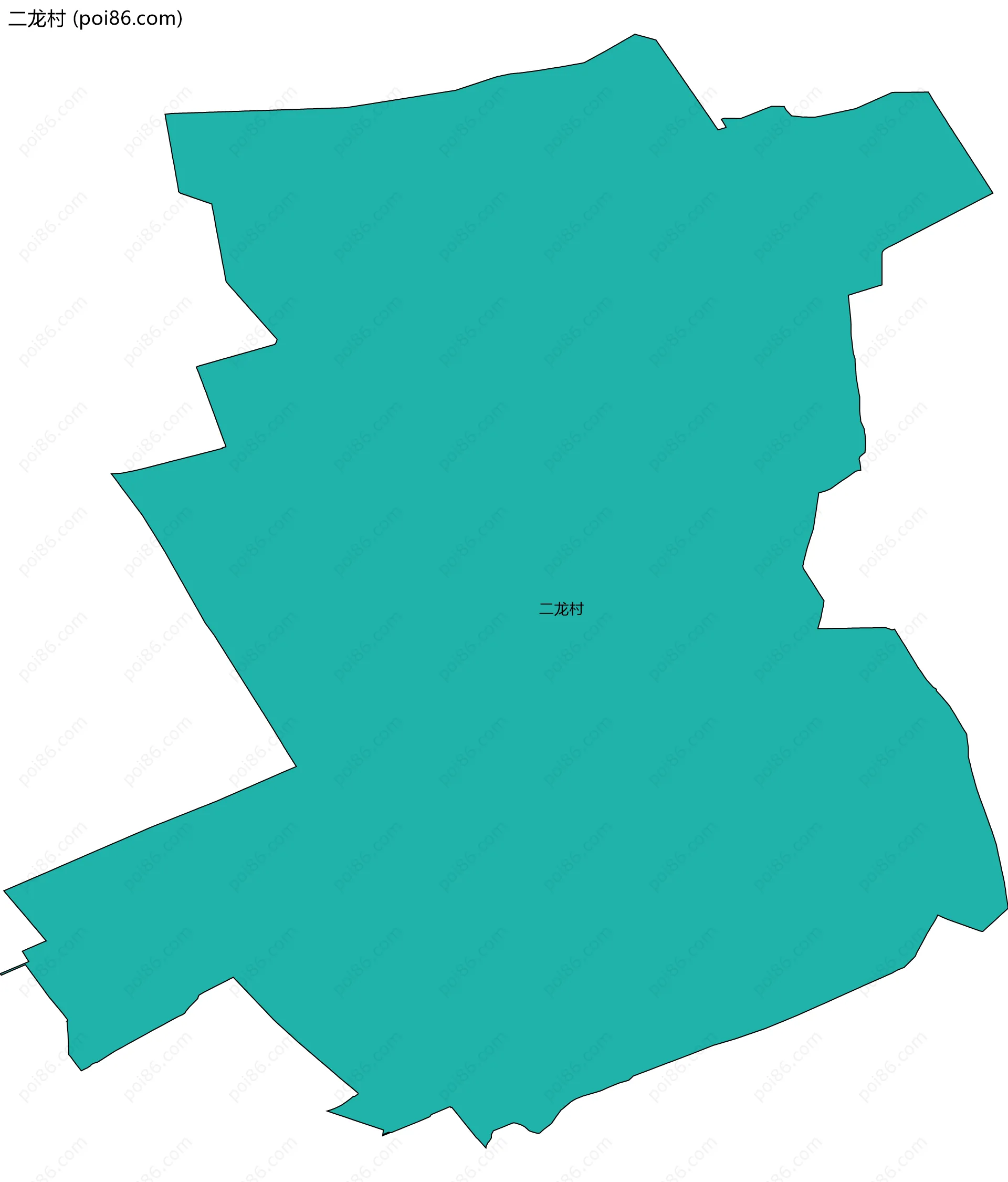 二龙村边界地图