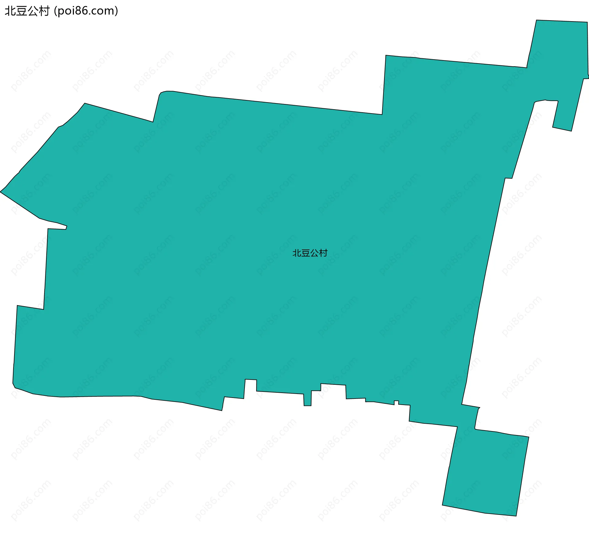 北豆公村边界地图