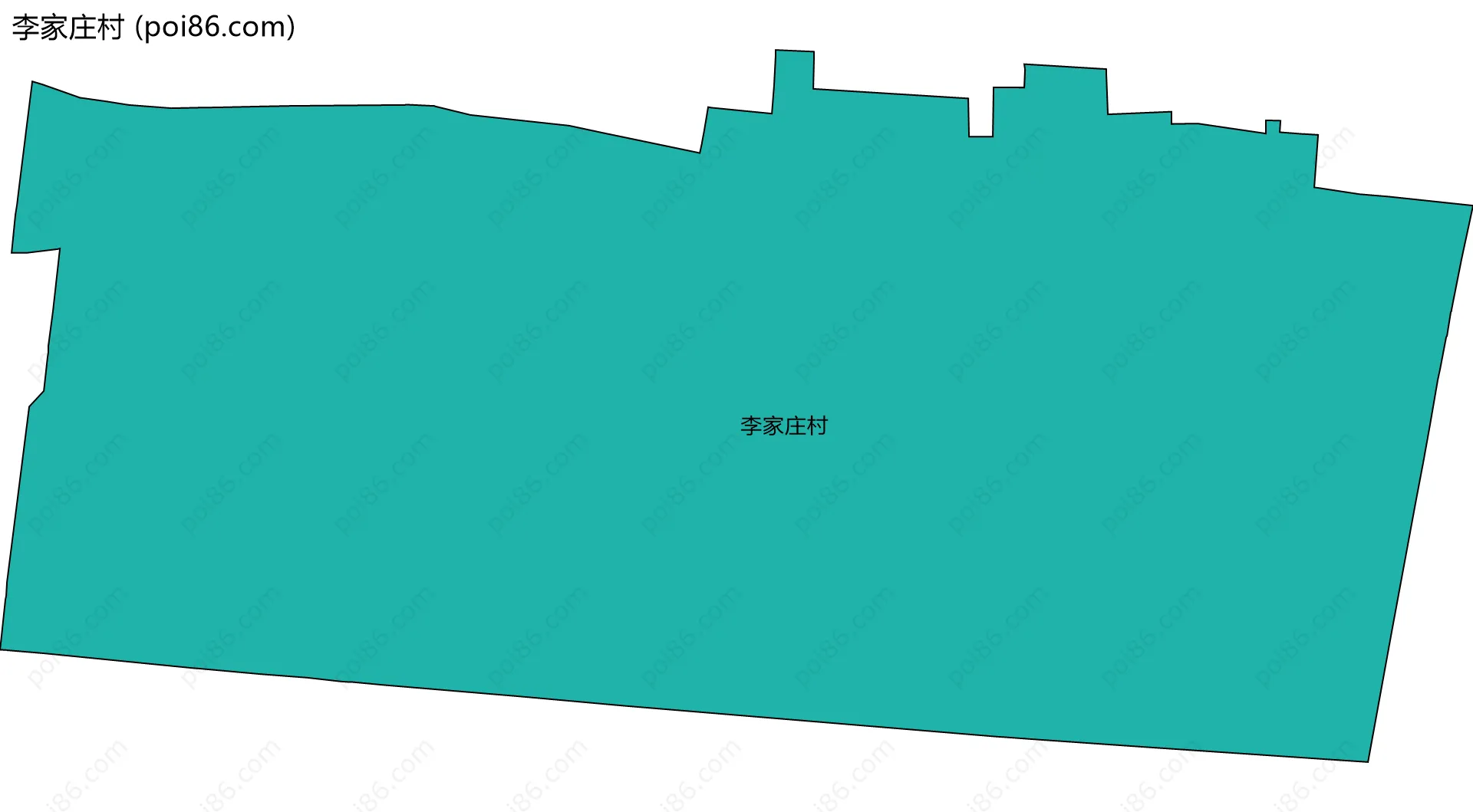 李家庄村边界地图