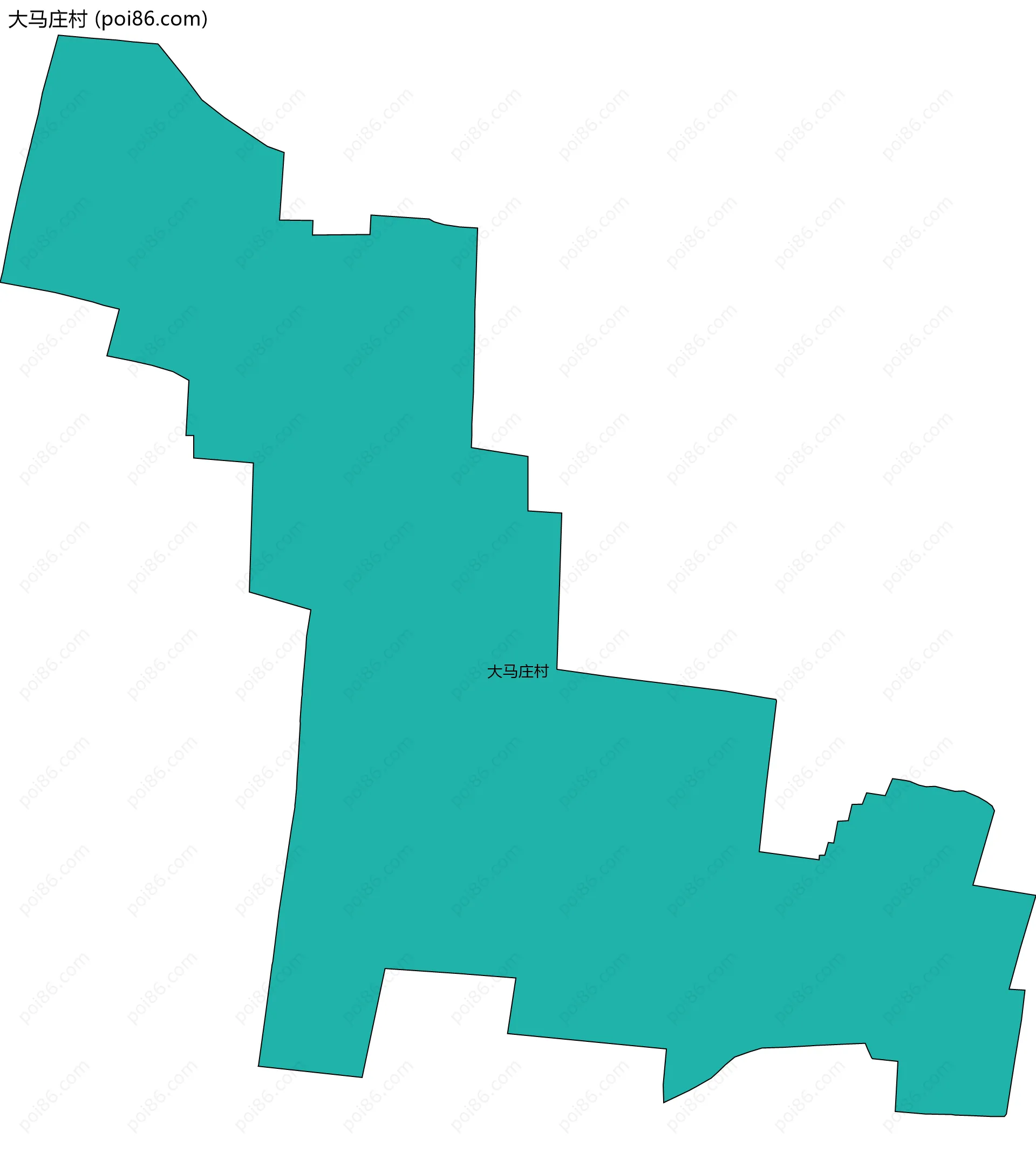 大马庄村边界地图