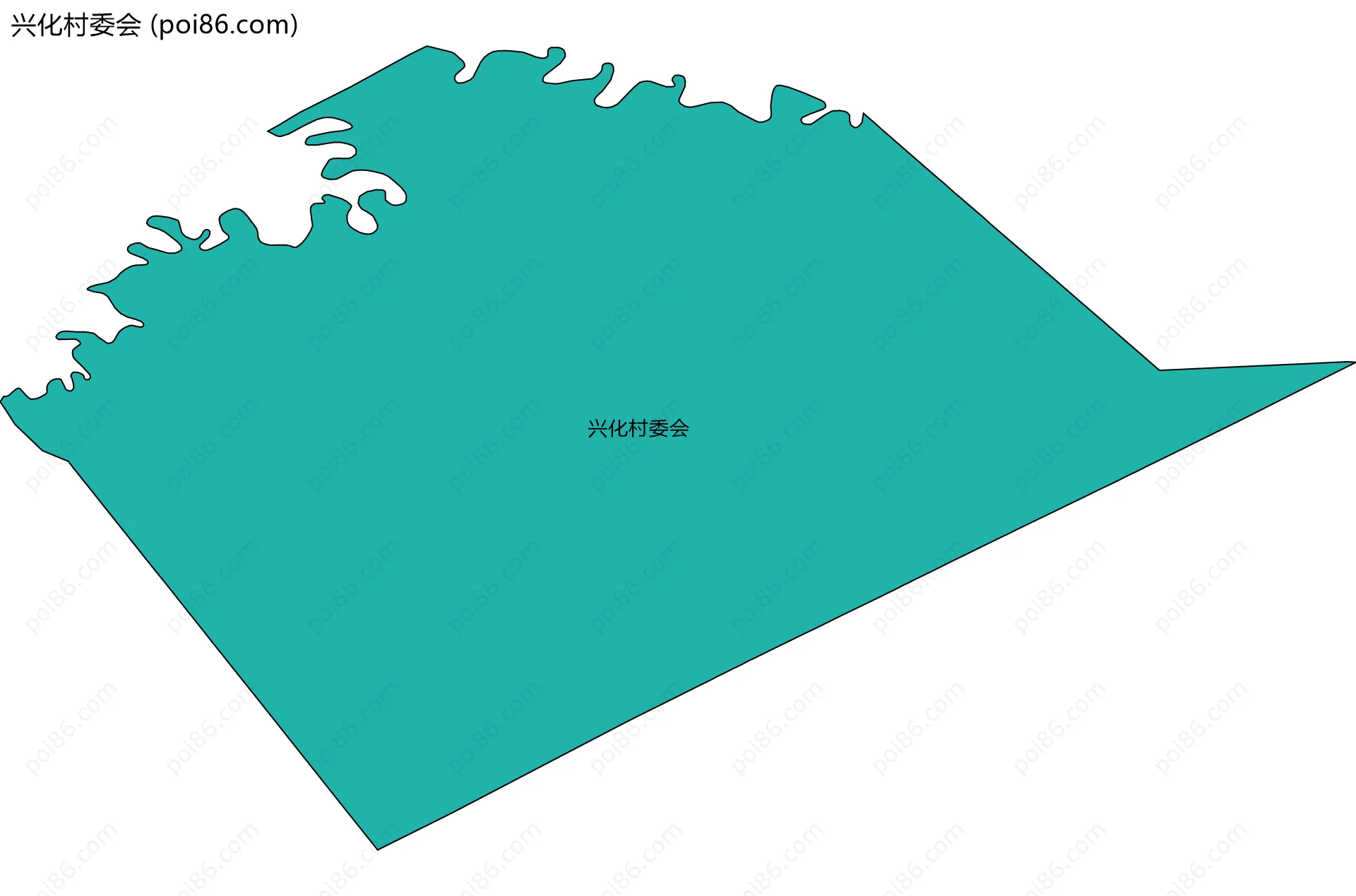 兴化村委会边界地图