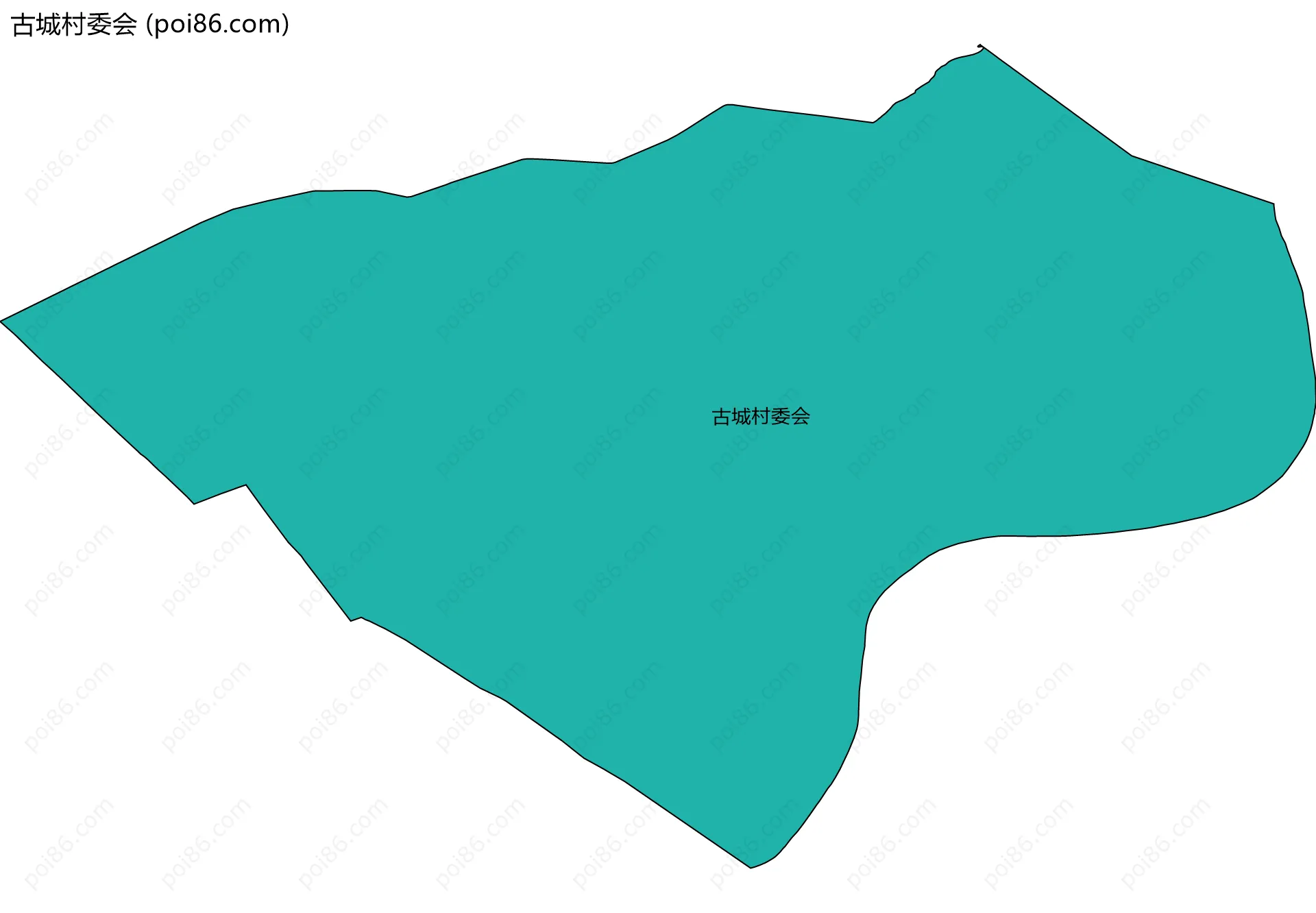 古城村委会边界地图