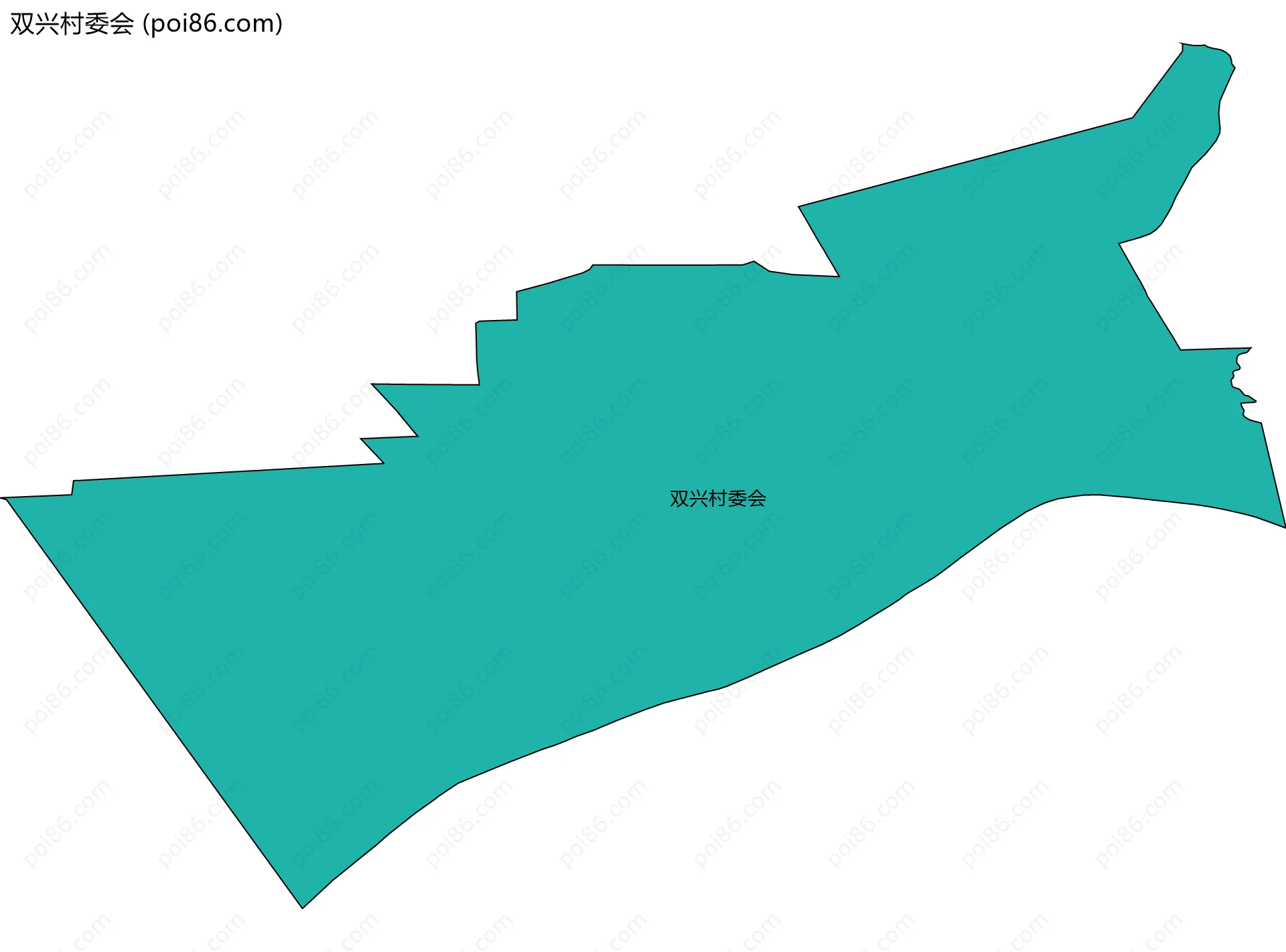 双兴村委会边界地图