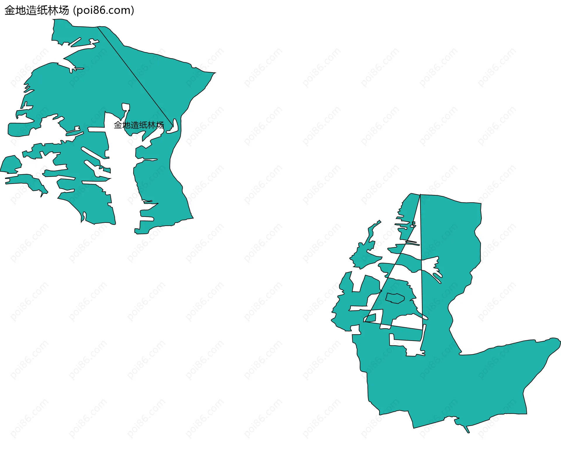 金地造纸林场边界地图