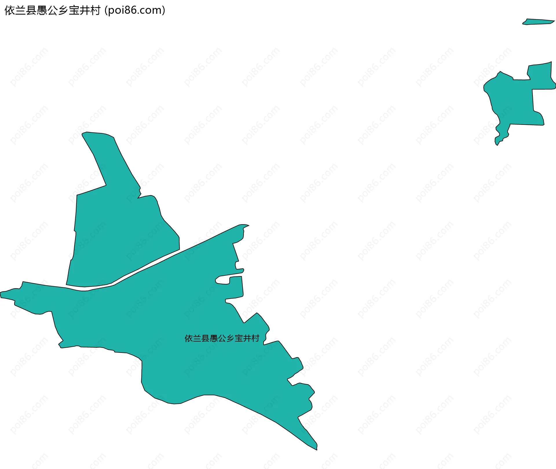 依兰县愚公乡宝井村边界地图