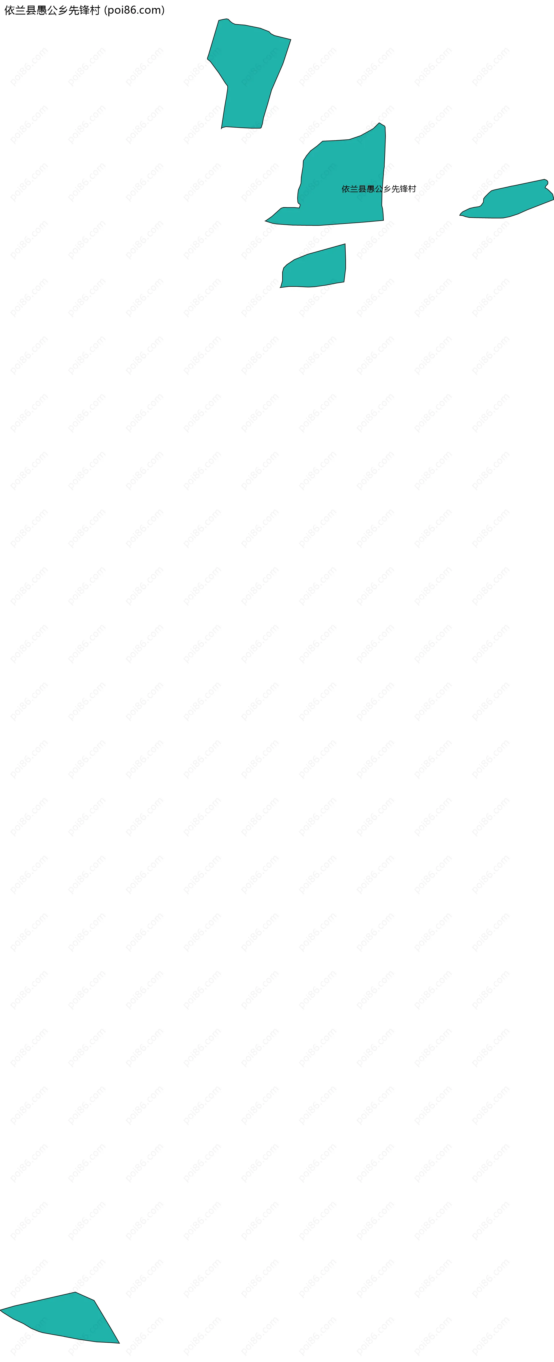 依兰县愚公乡先锋村边界地图