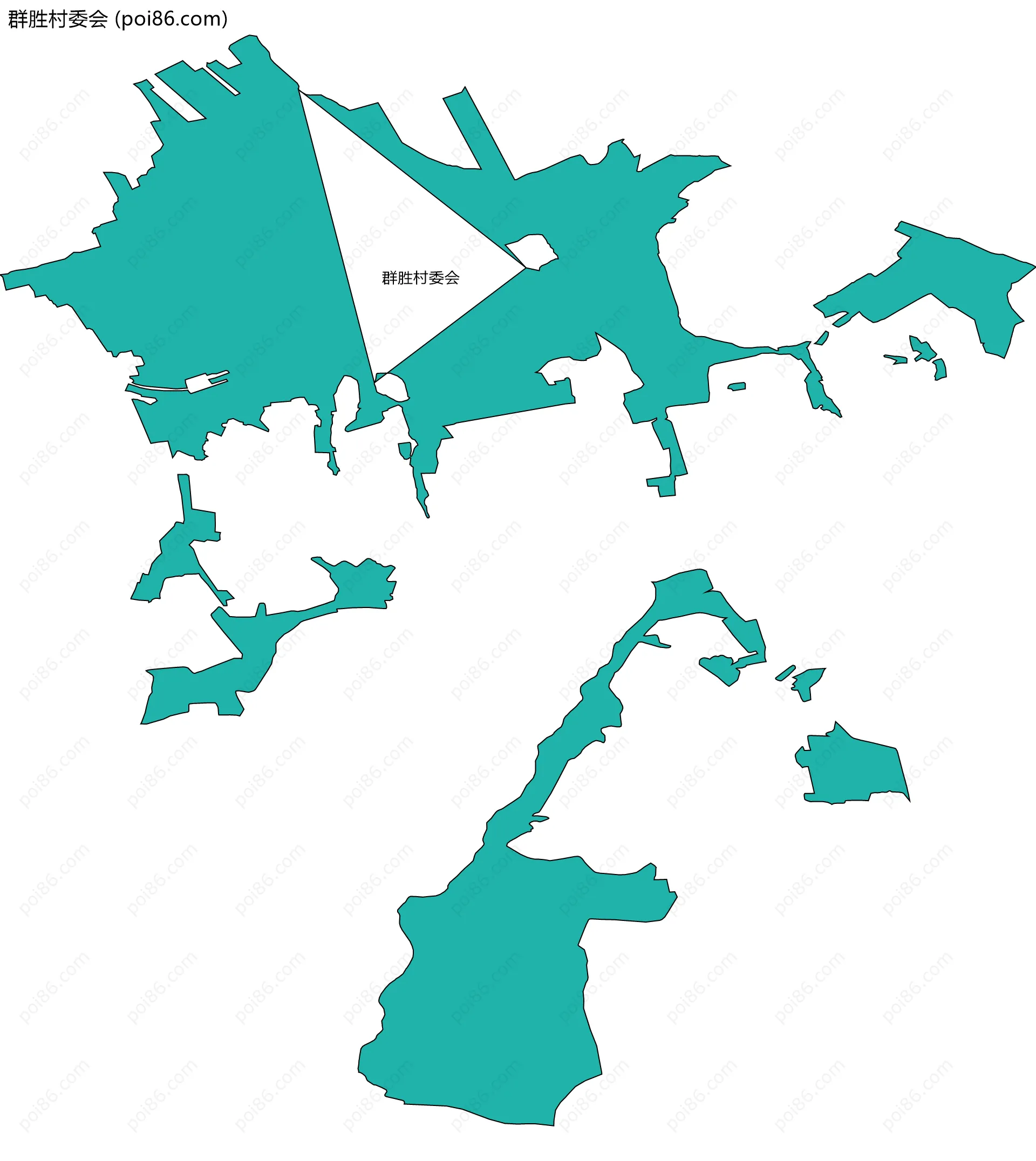 群胜村委会边界地图