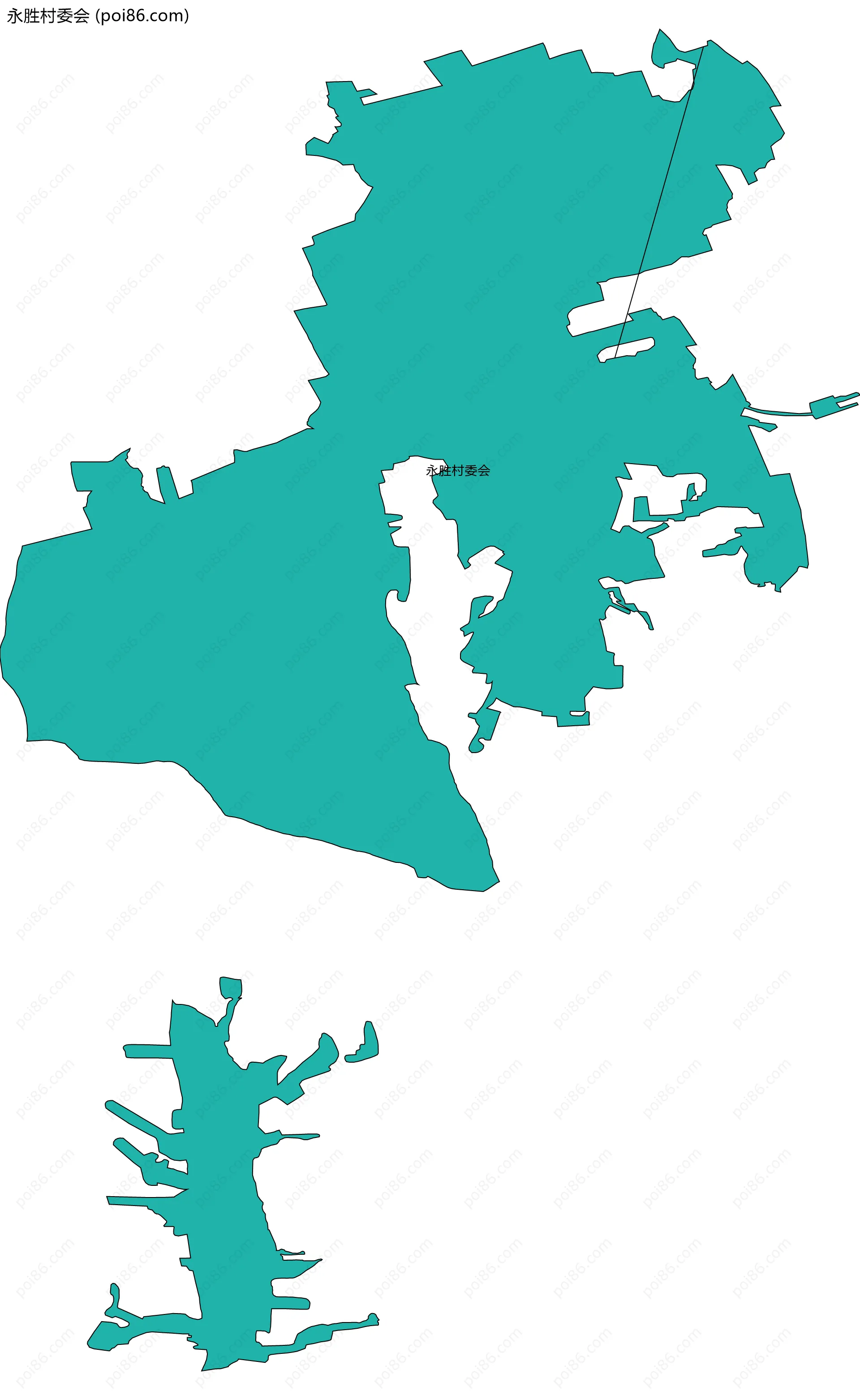 永胜村委会边界地图