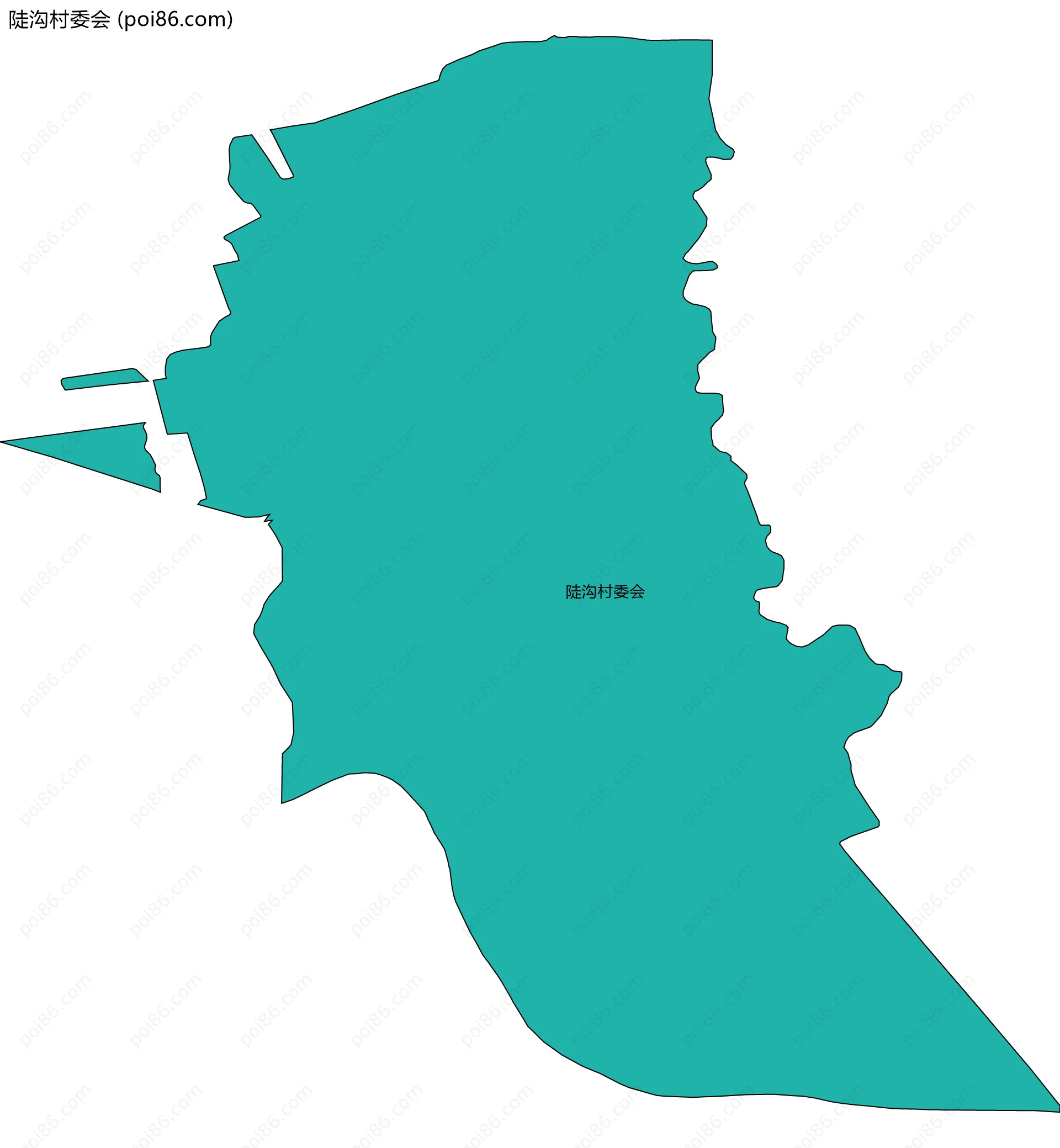 陡沟村委会边界地图