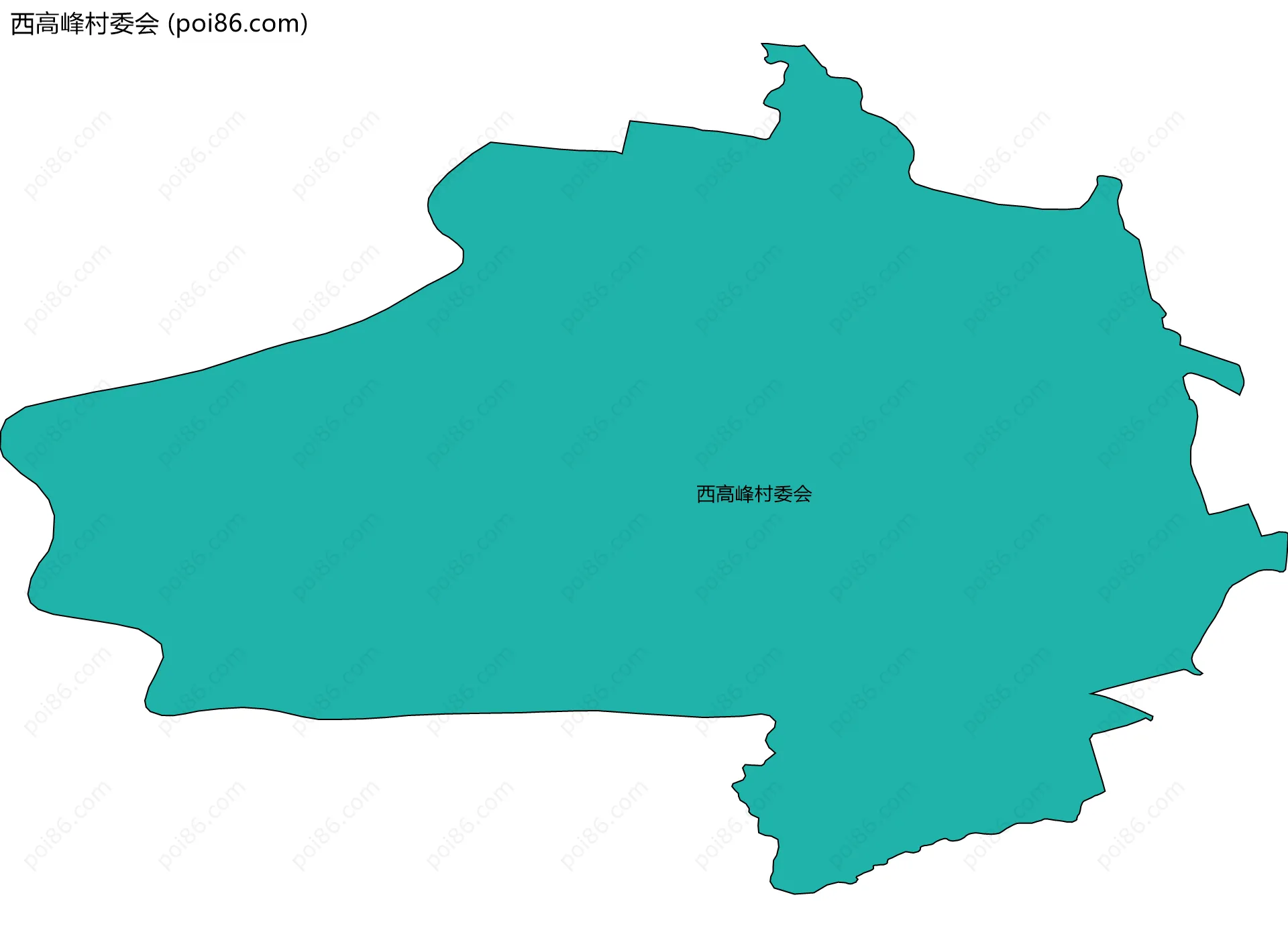 西高峰村委会边界地图