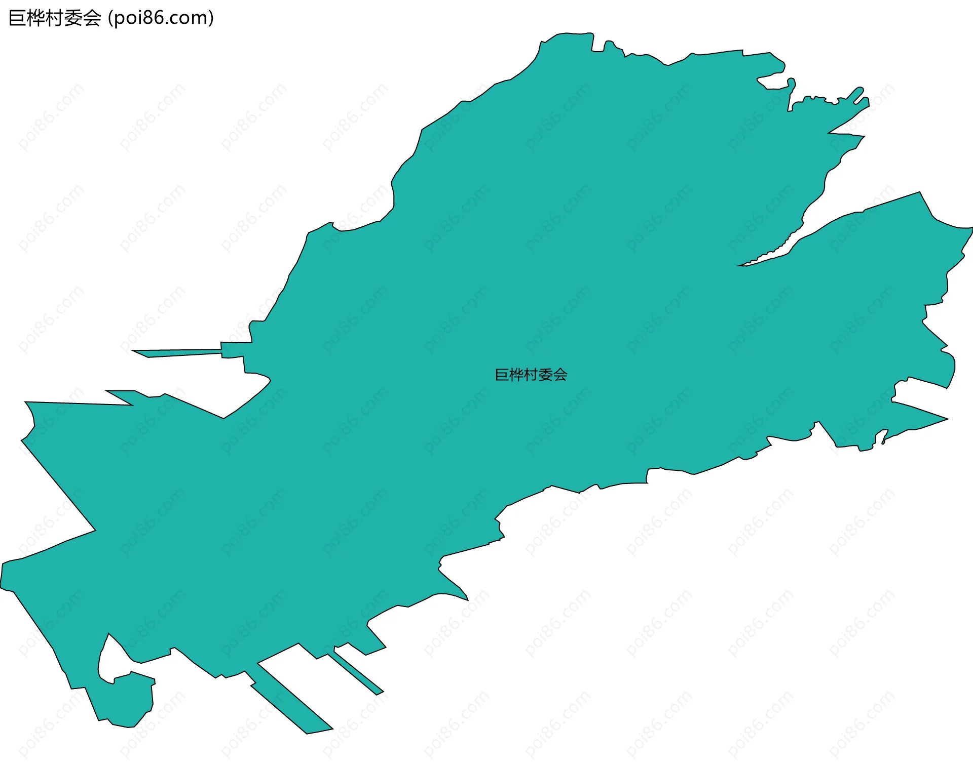 巨桦村委会边界地图