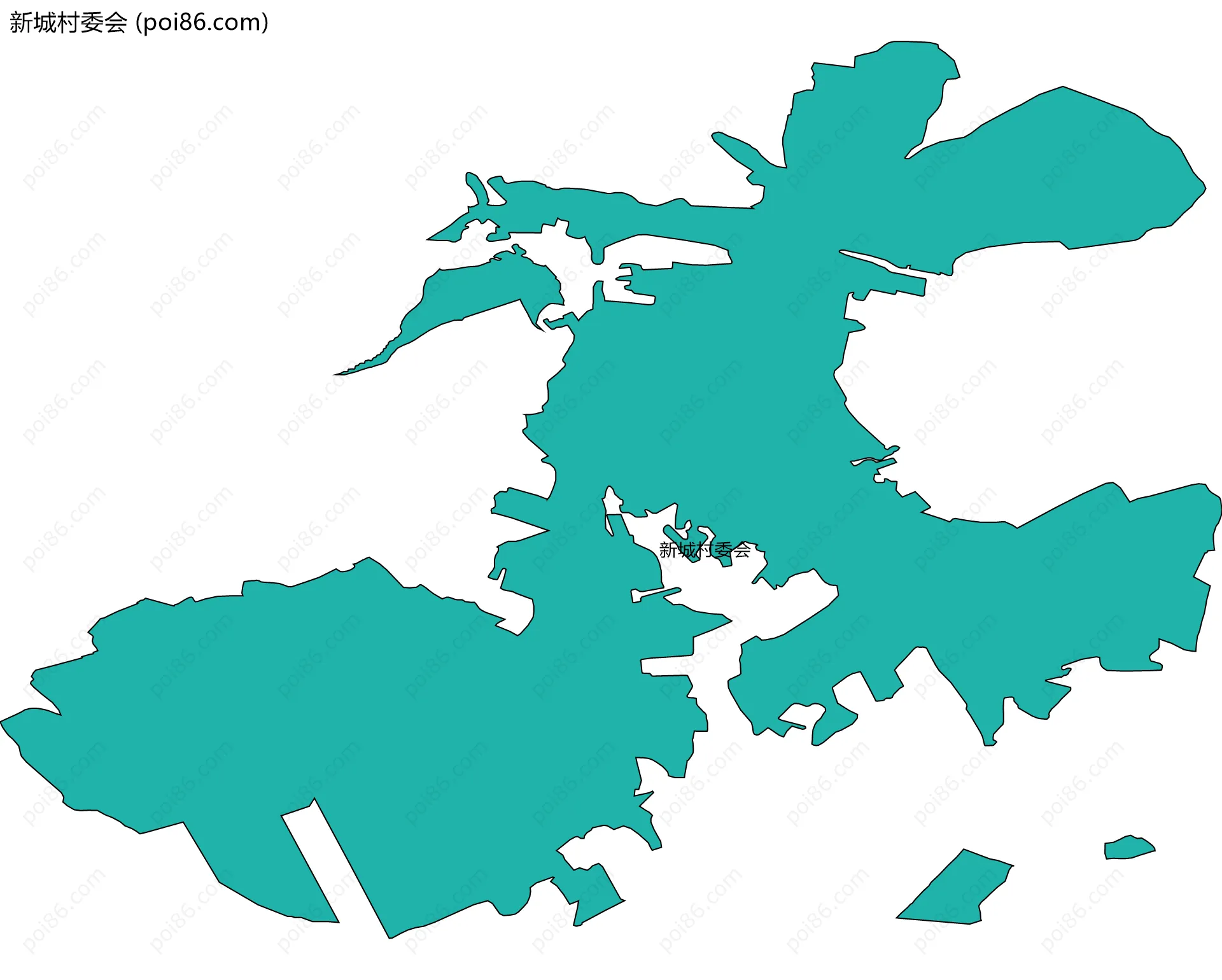 新城村委会边界地图