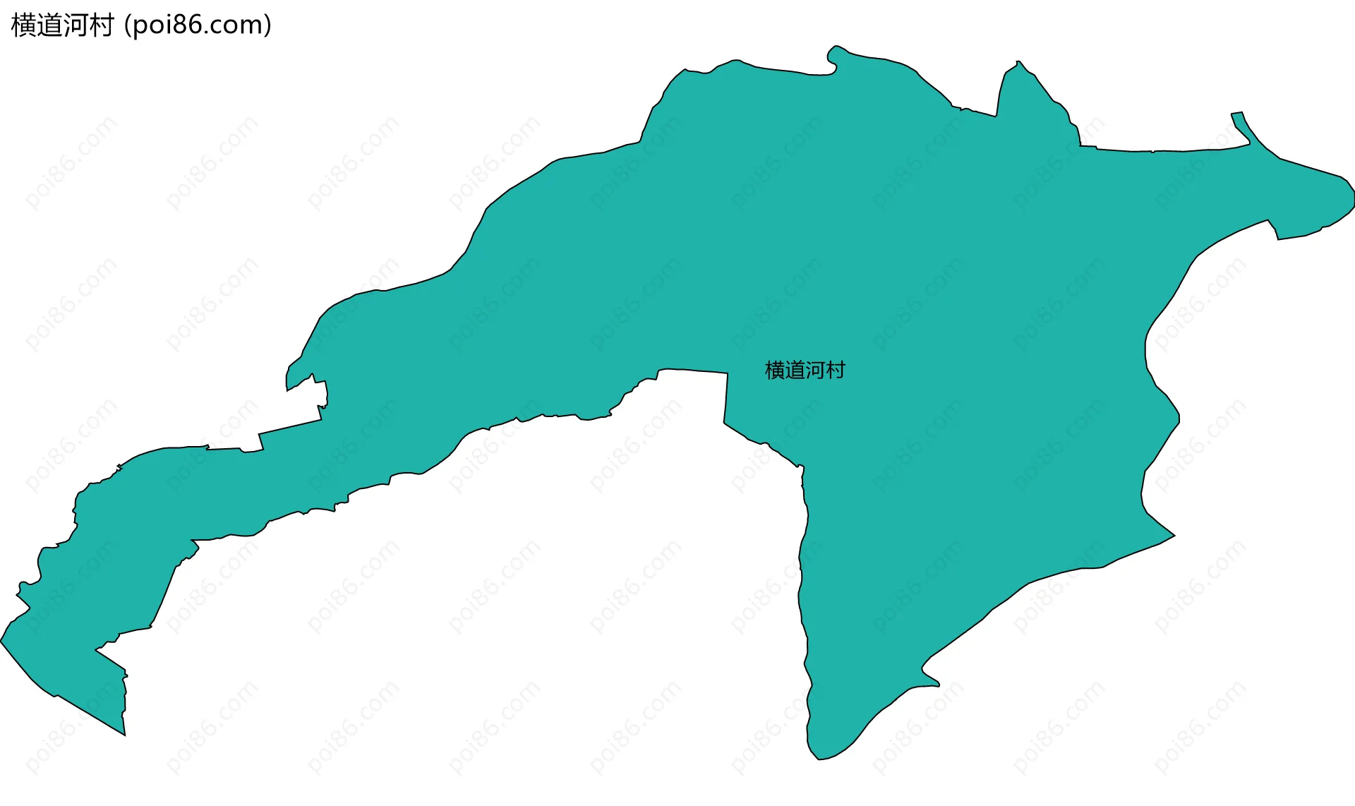 横道河村边界地图