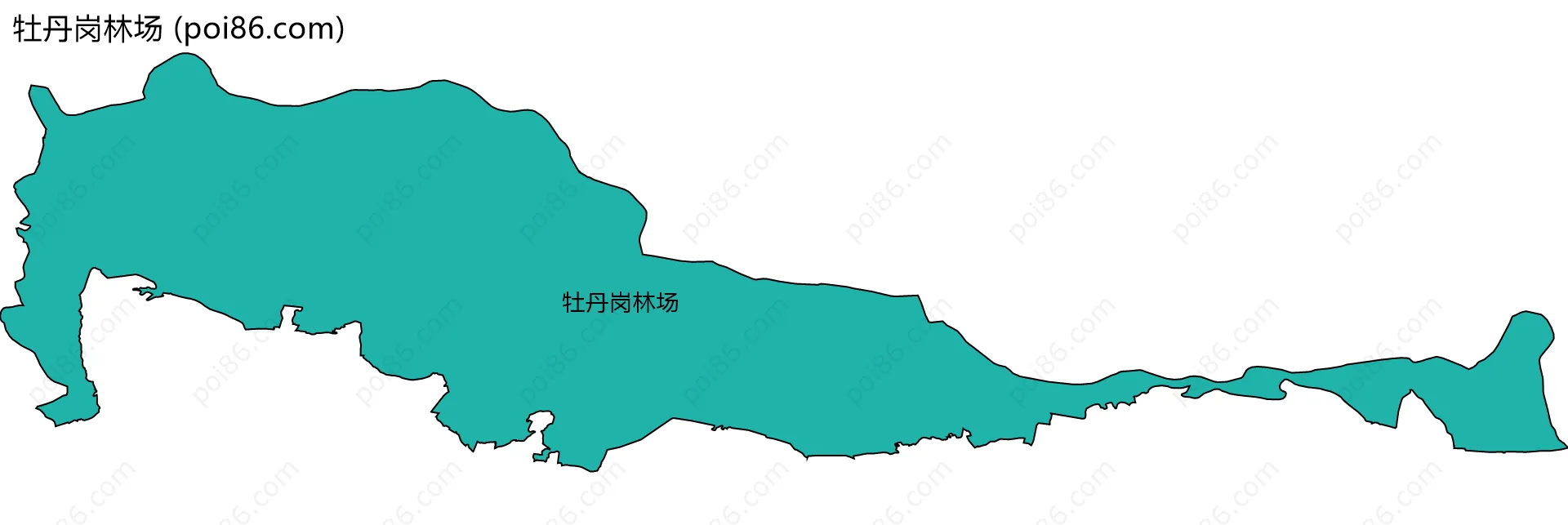 牡丹岗林场边界地图