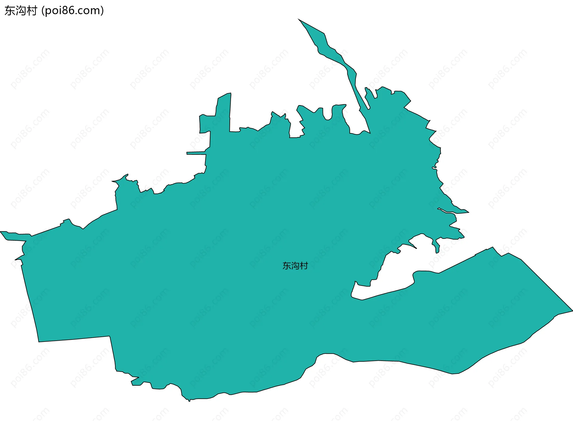 东沟村边界地图