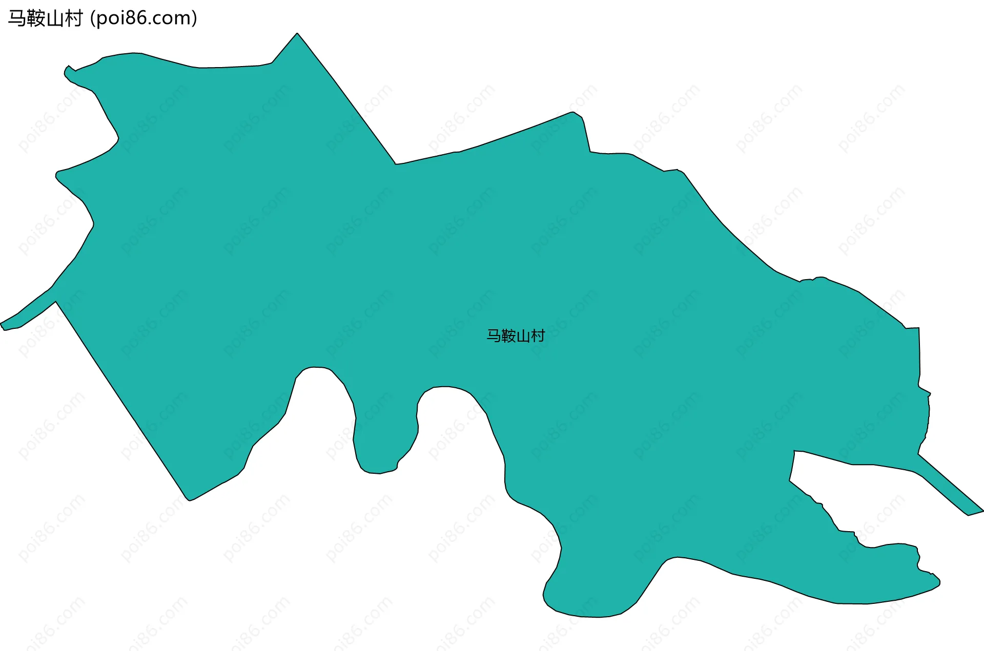 马鞍山村边界地图