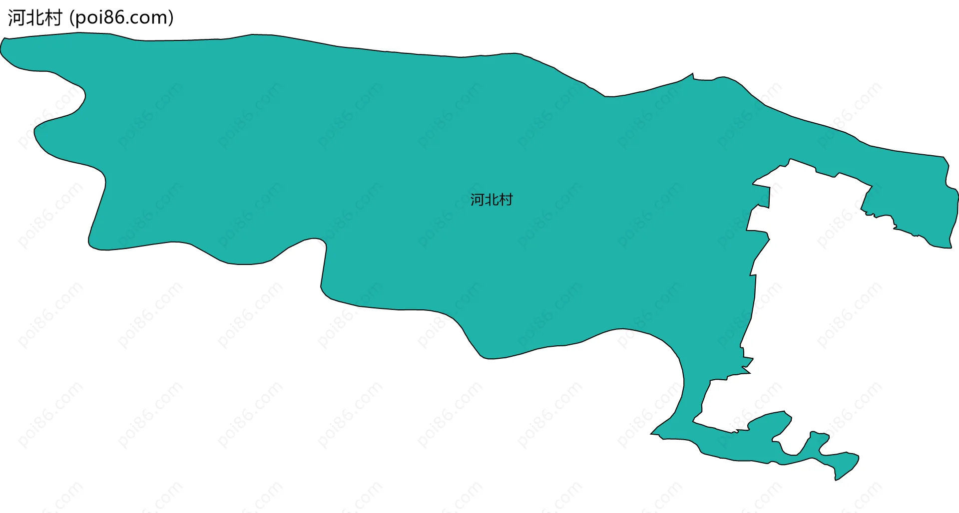 河北村边界地图