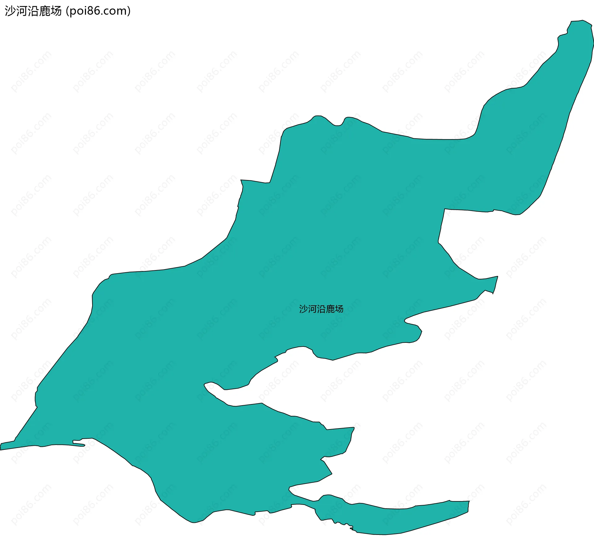 沙河沿鹿场边界地图