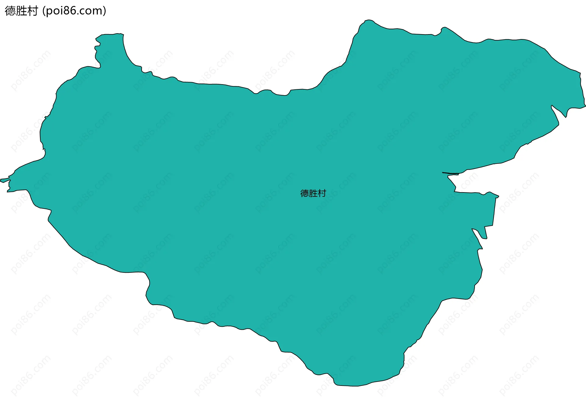 德胜村边界地图