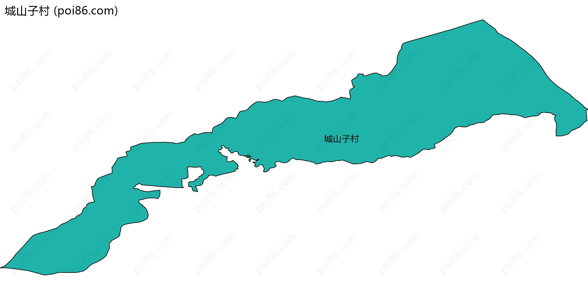 城山子村边界地图