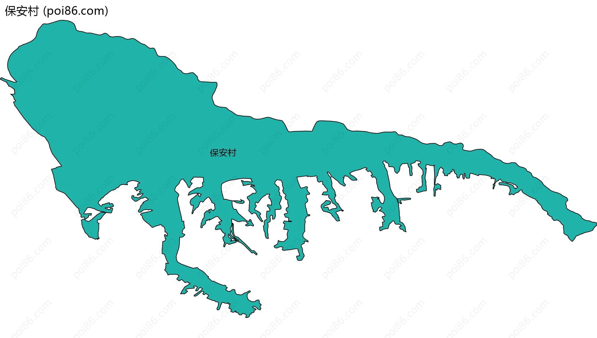 保安村边界地图