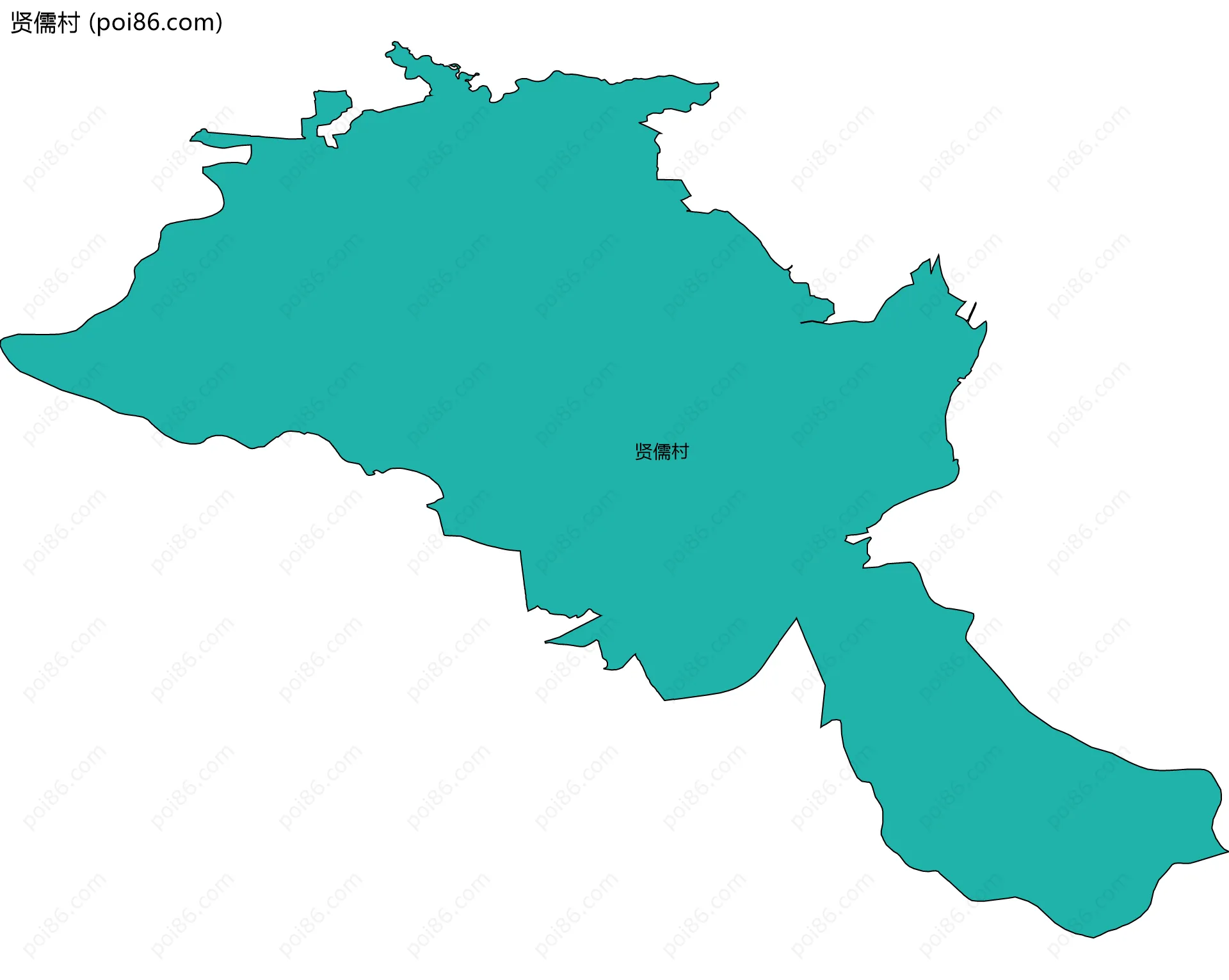 贤儒村边界地图