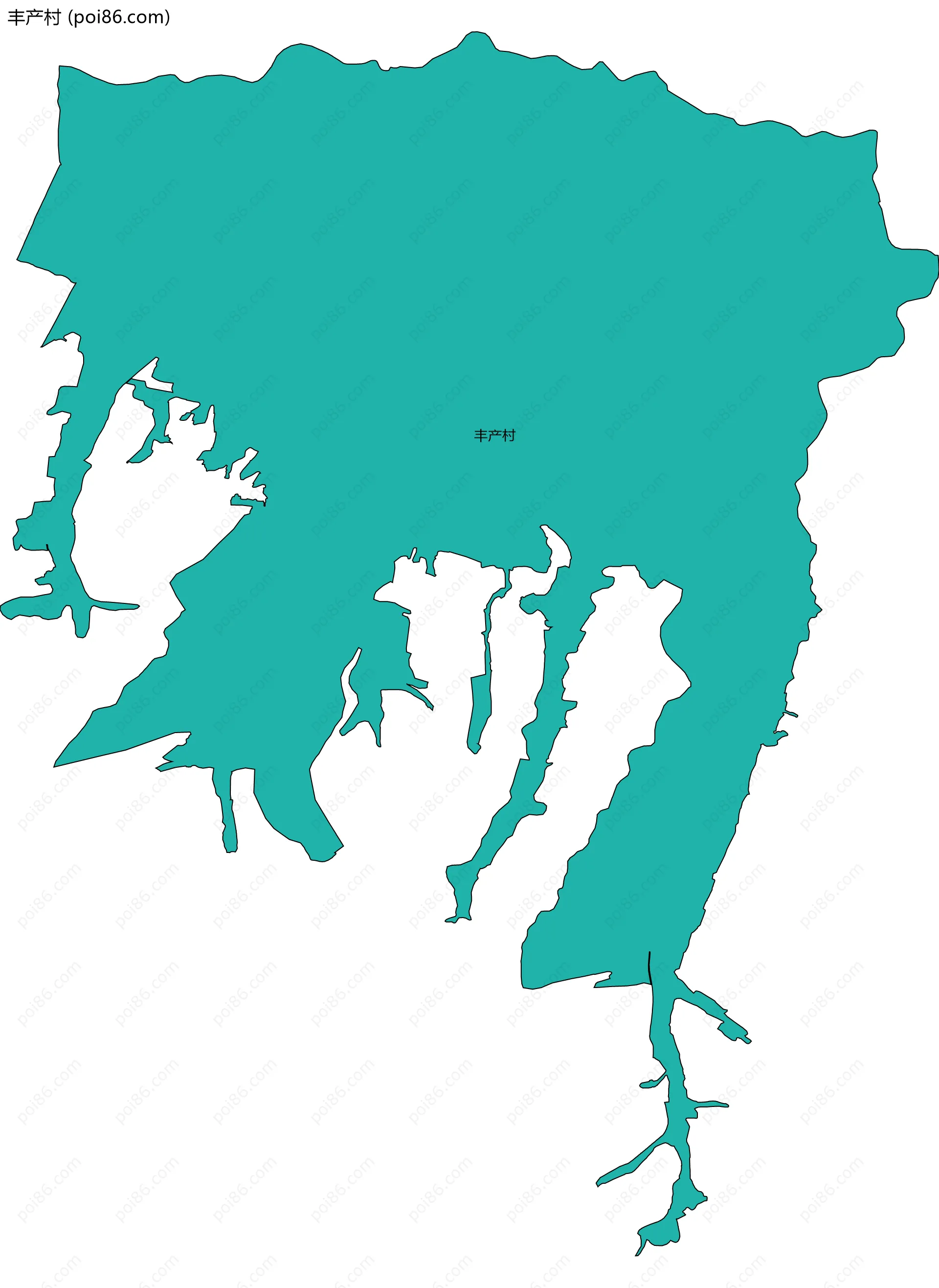 丰产村边界地图