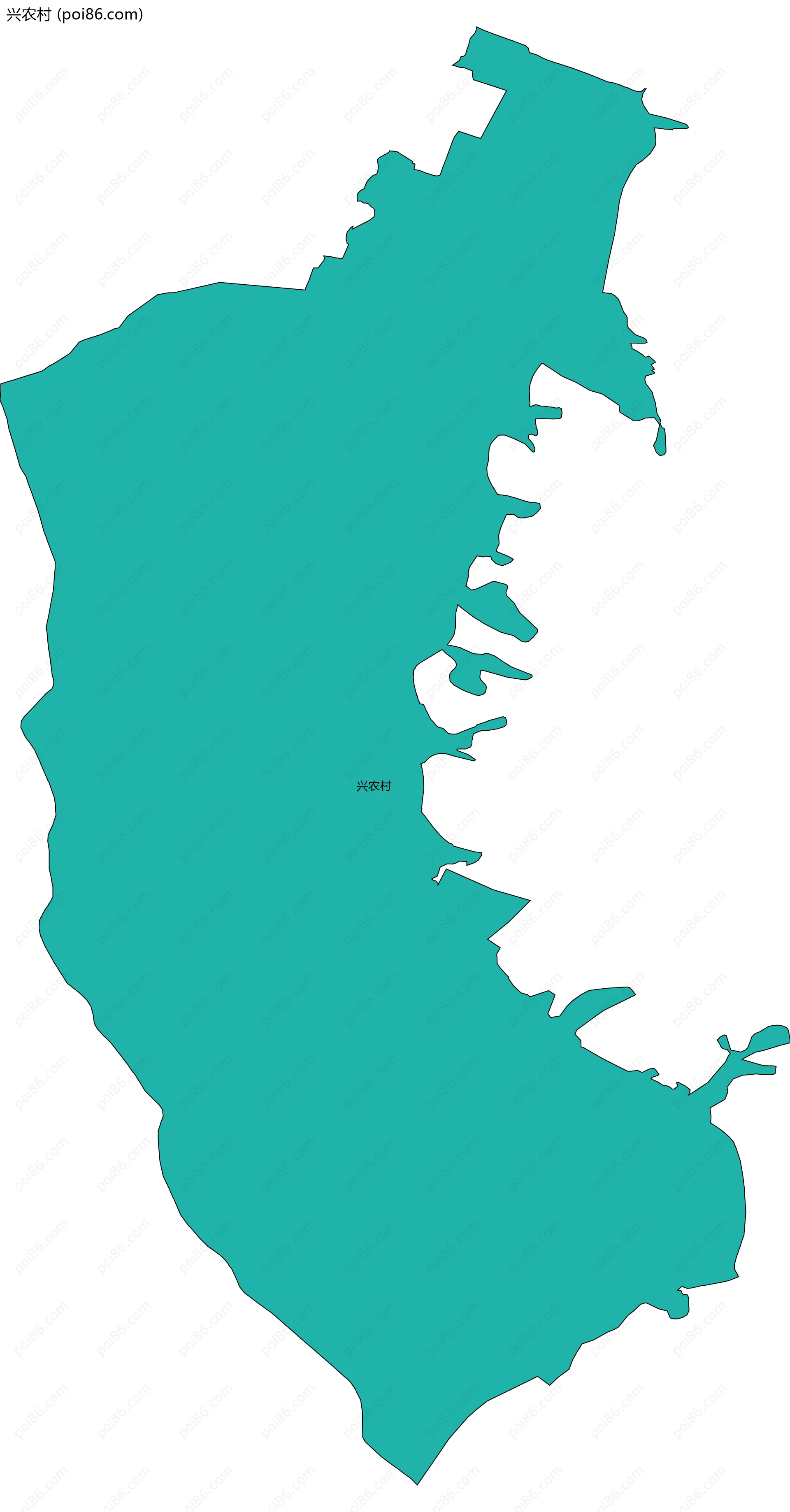兴农村边界地图