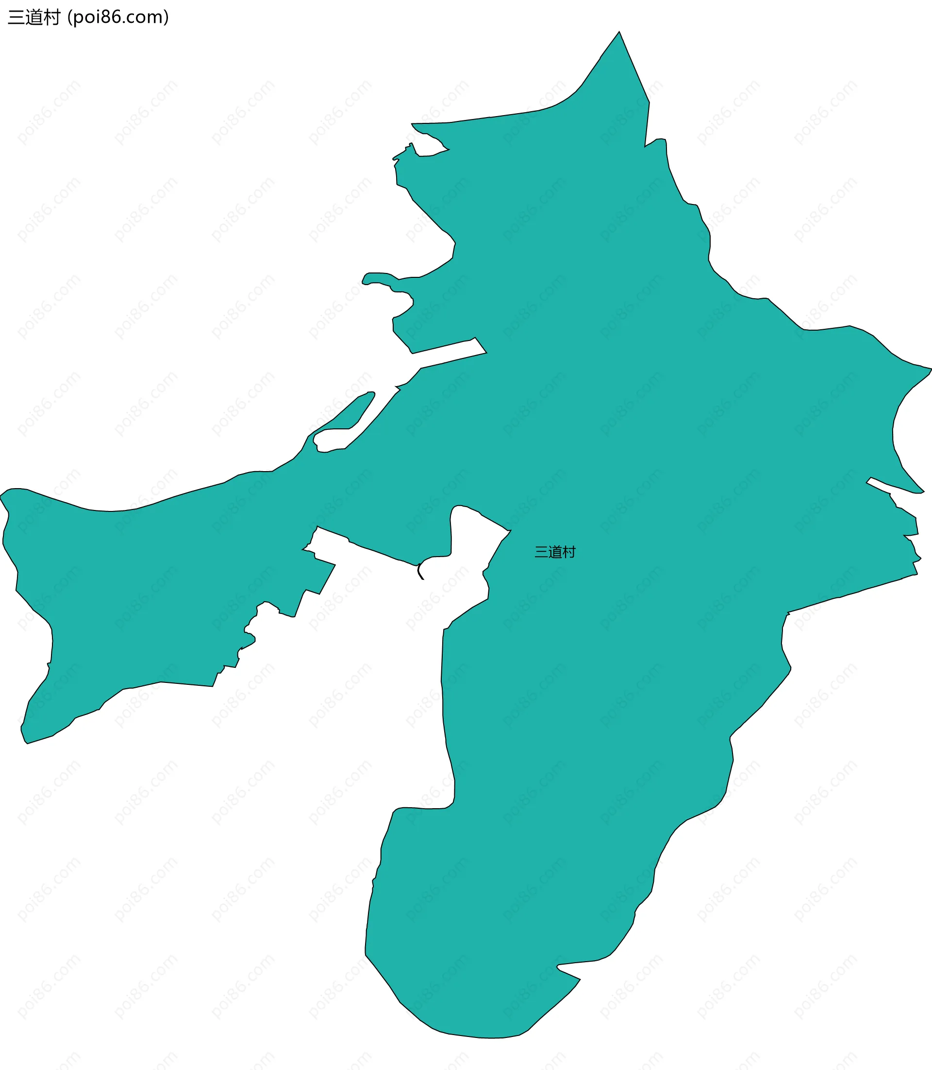 三道村边界地图