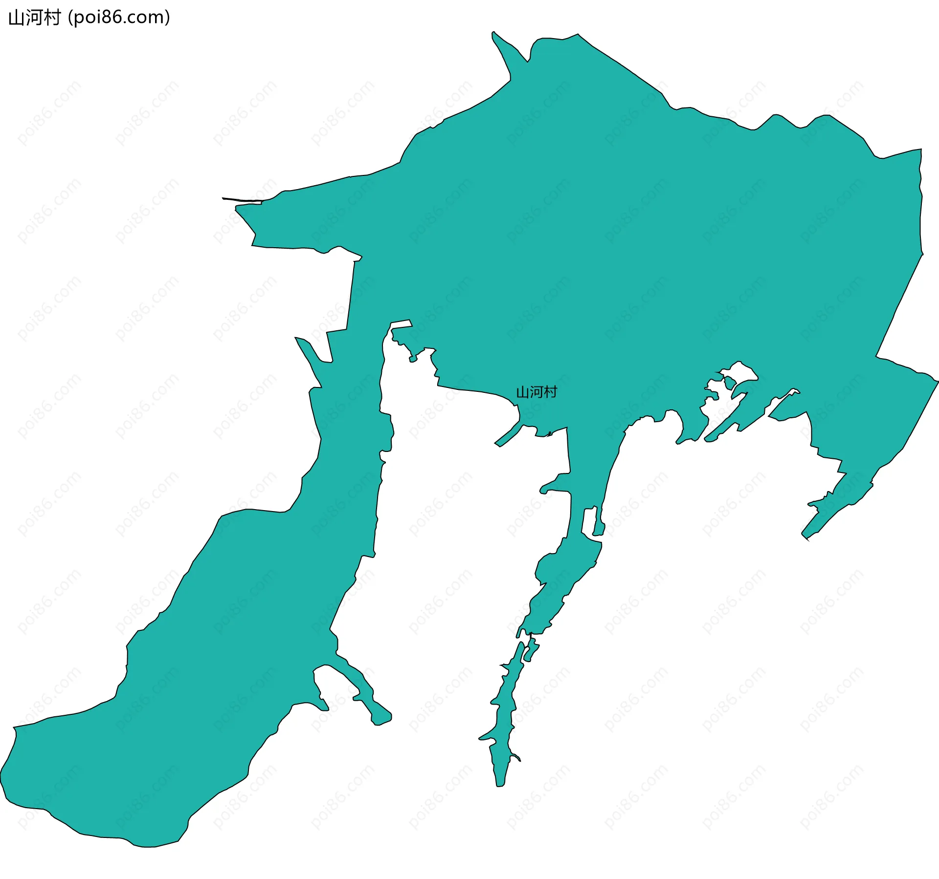 山河村边界地图