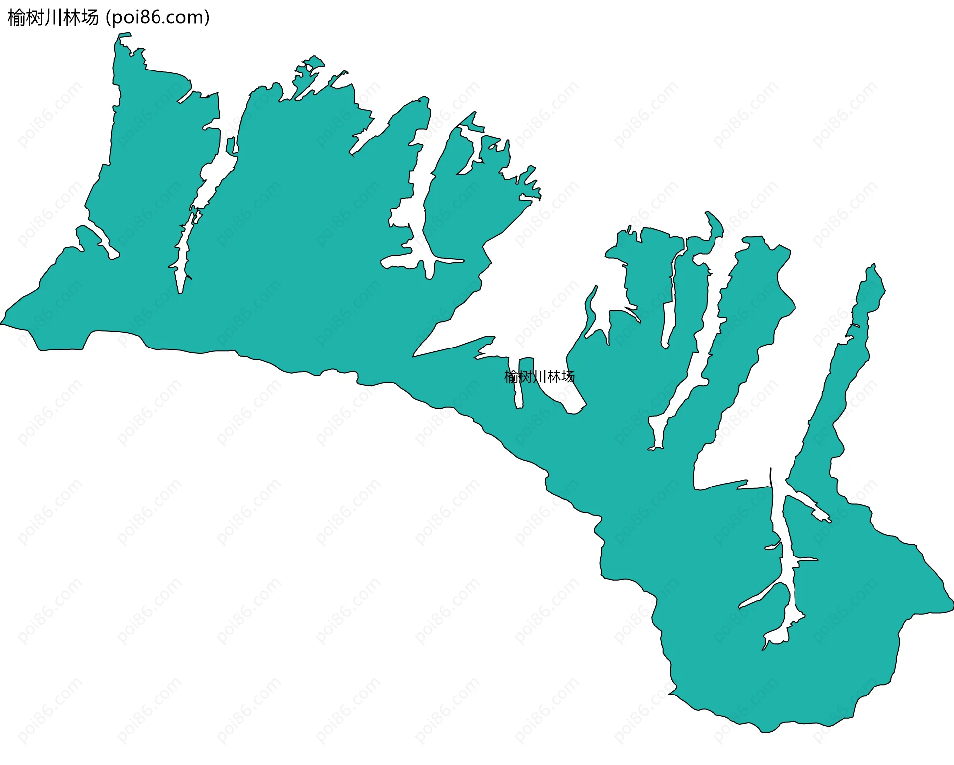 榆树川林场边界地图