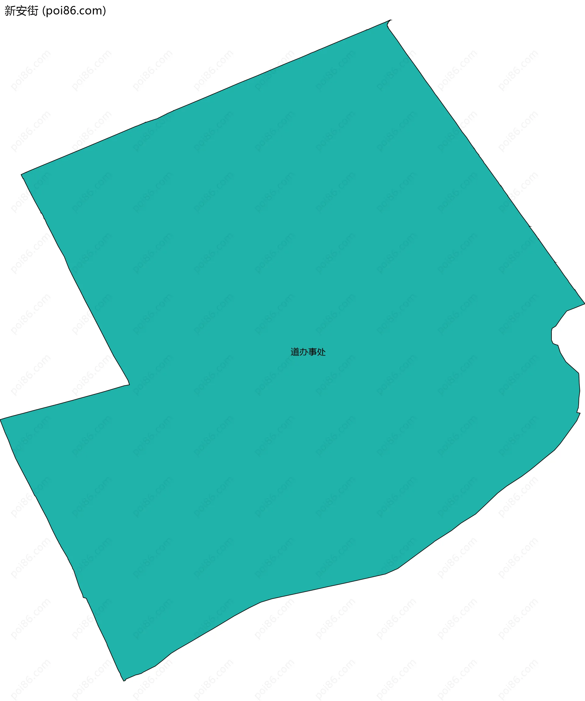 新安街边界地图(五级行政区划)