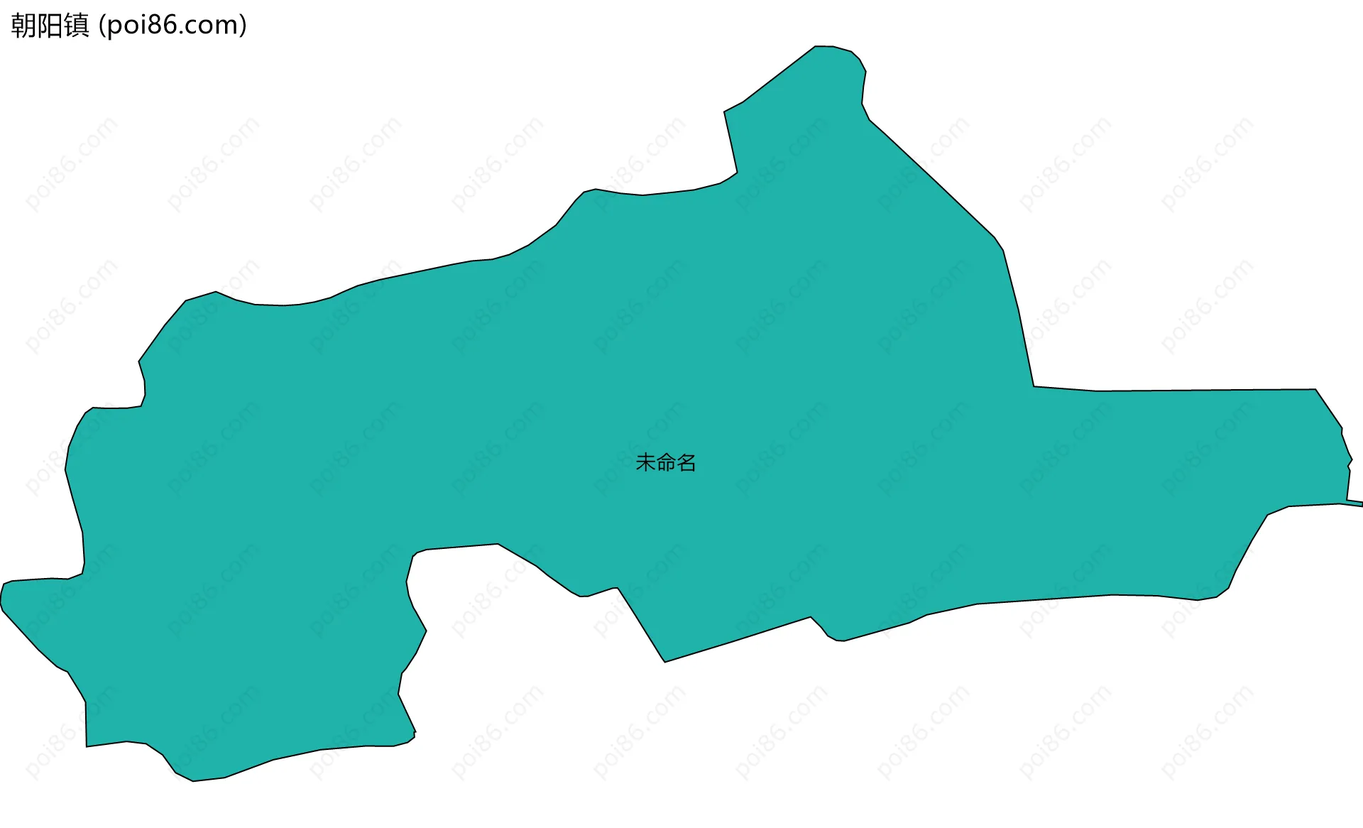 朝阳镇边界地图(五级行政区划)