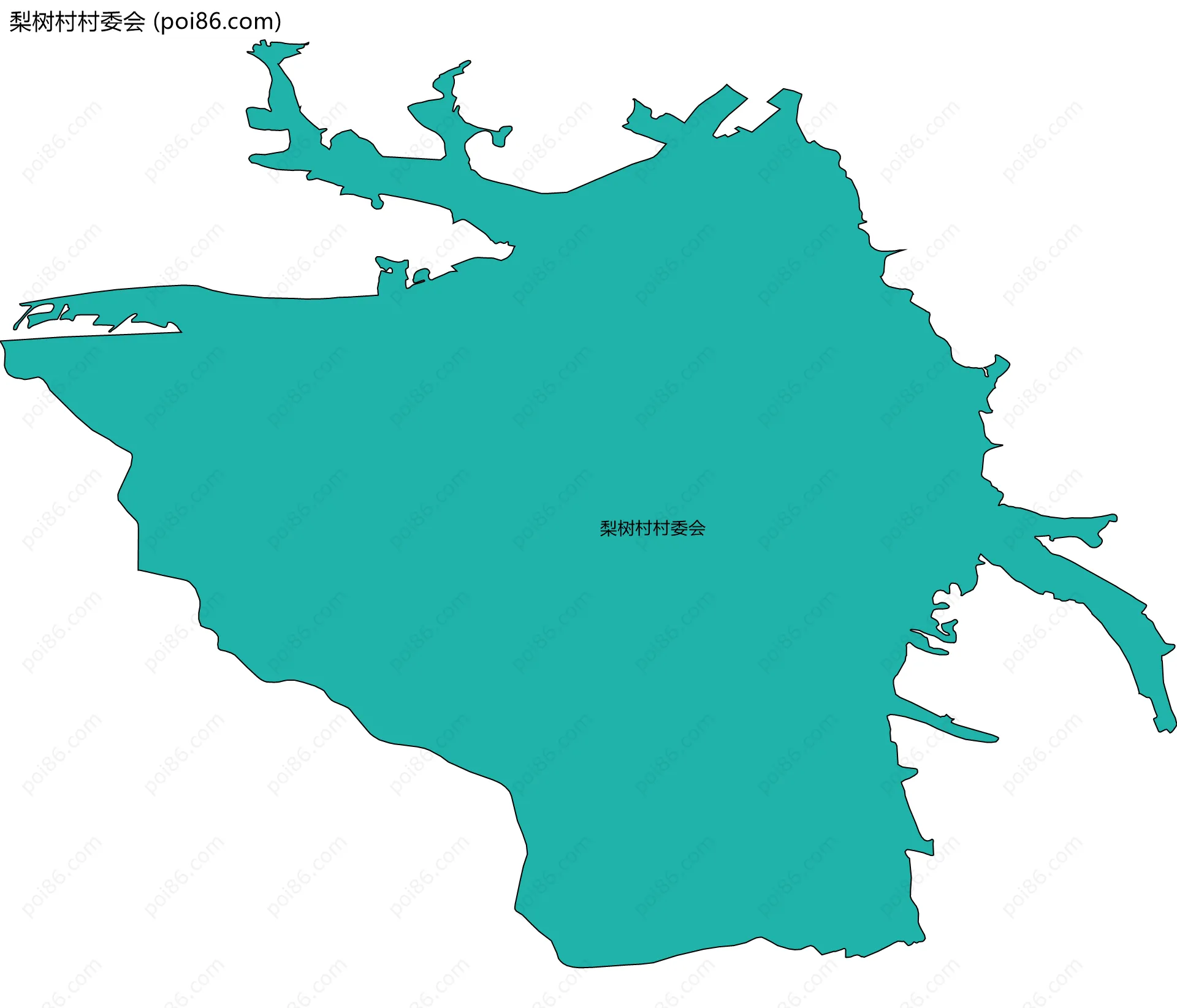 梨树村村委会边界地图