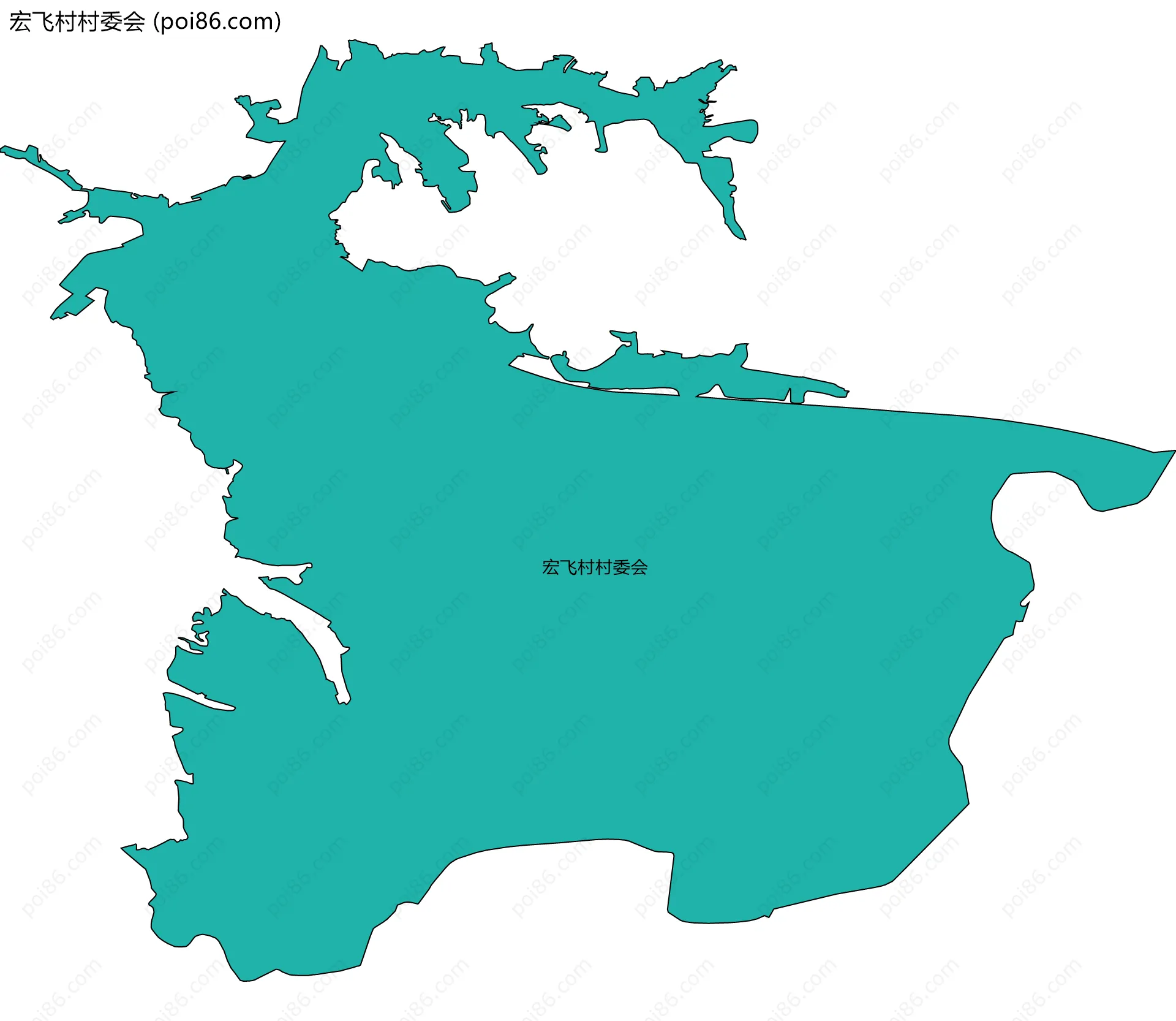 宏飞村村委会边界地图
