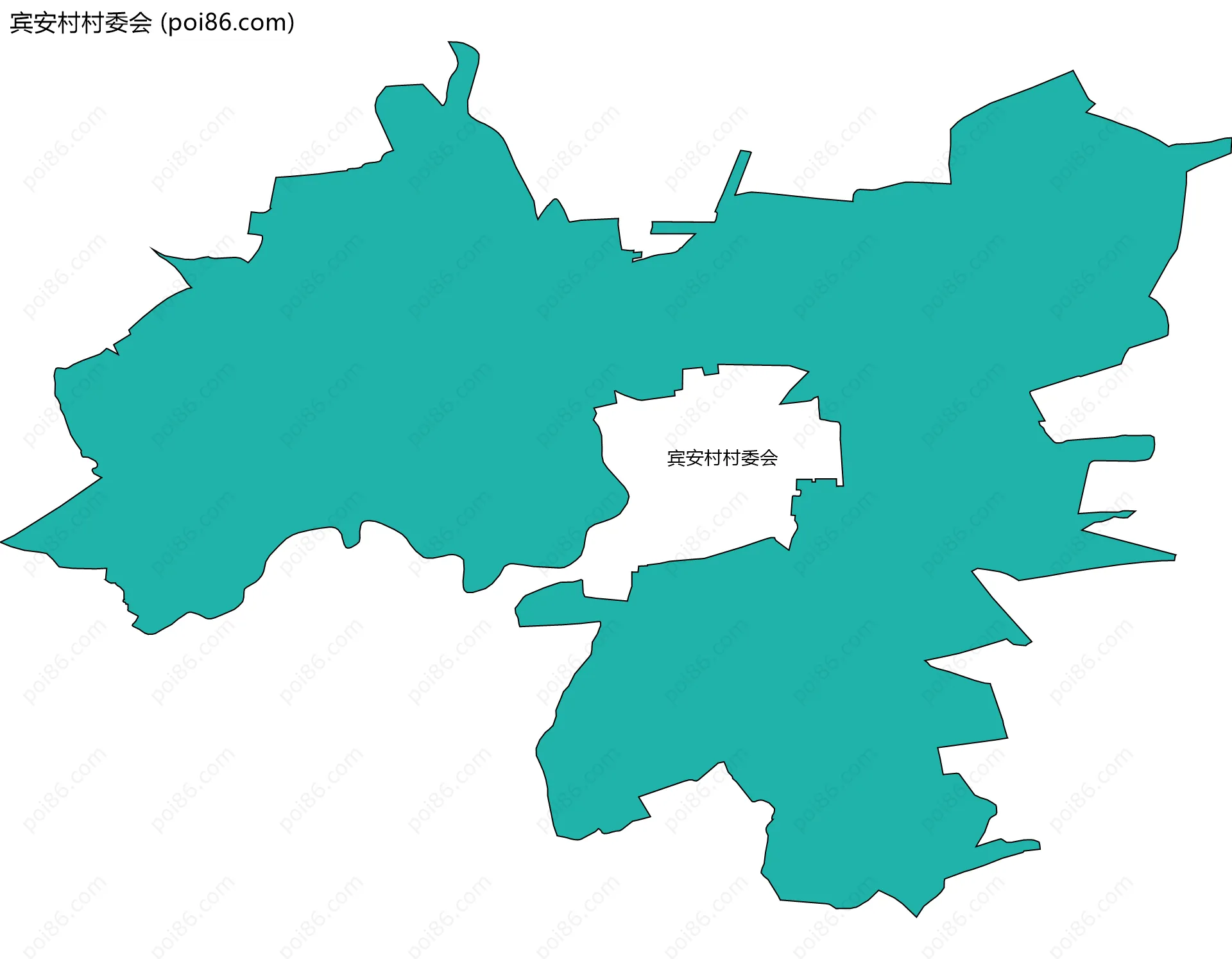 宾安村村委会边界地图