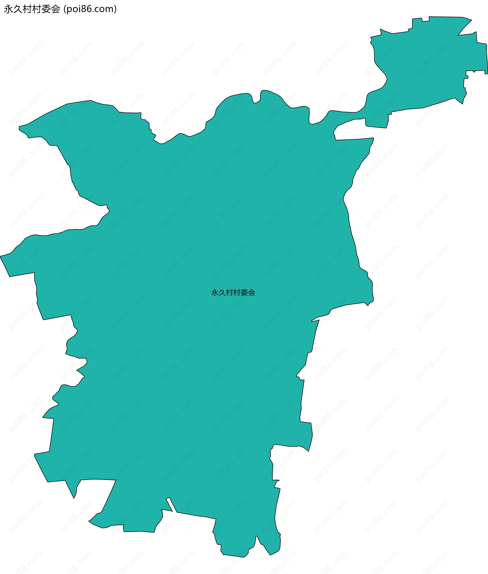 永久村村委会边界地图