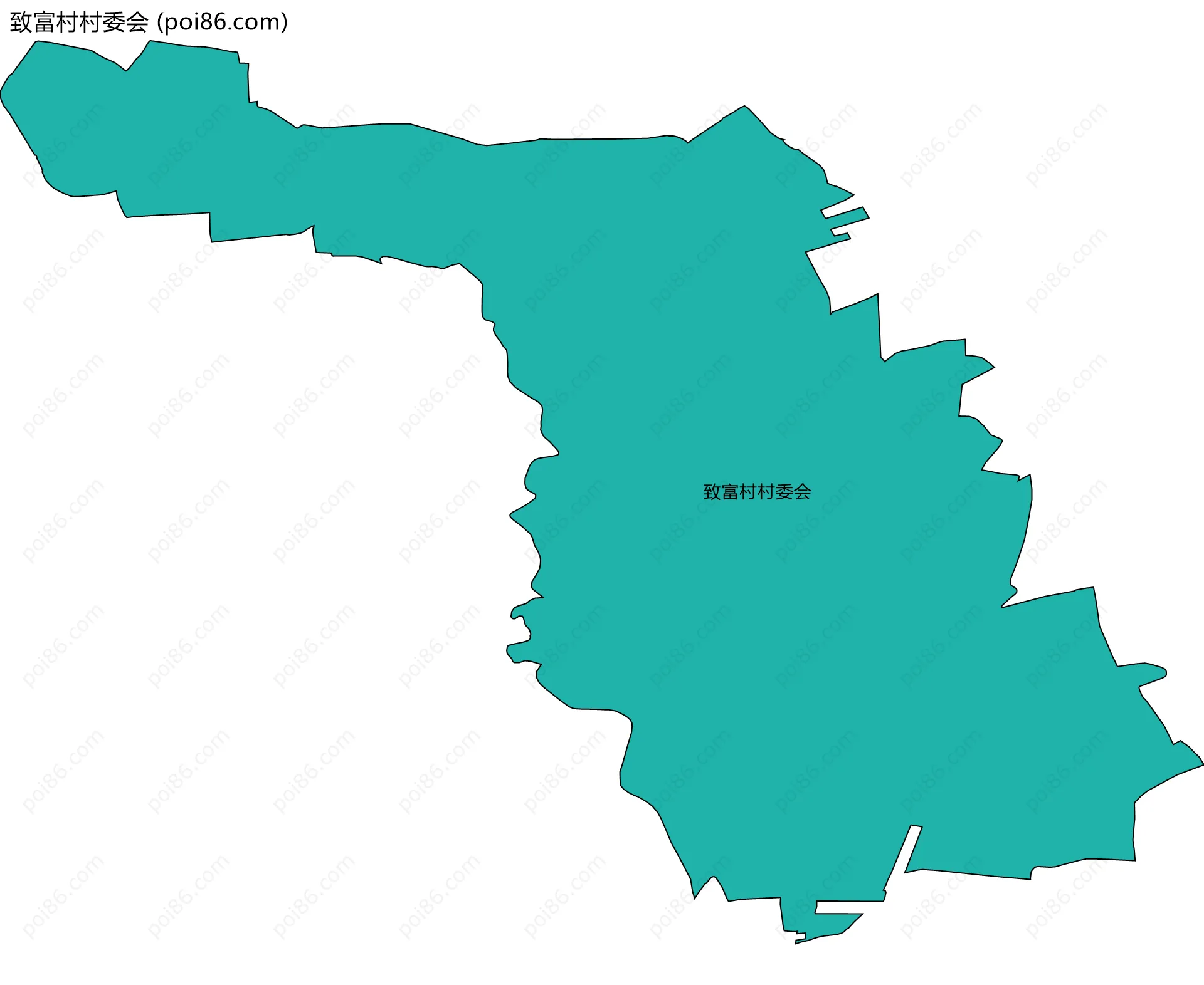 致富村村委会边界地图