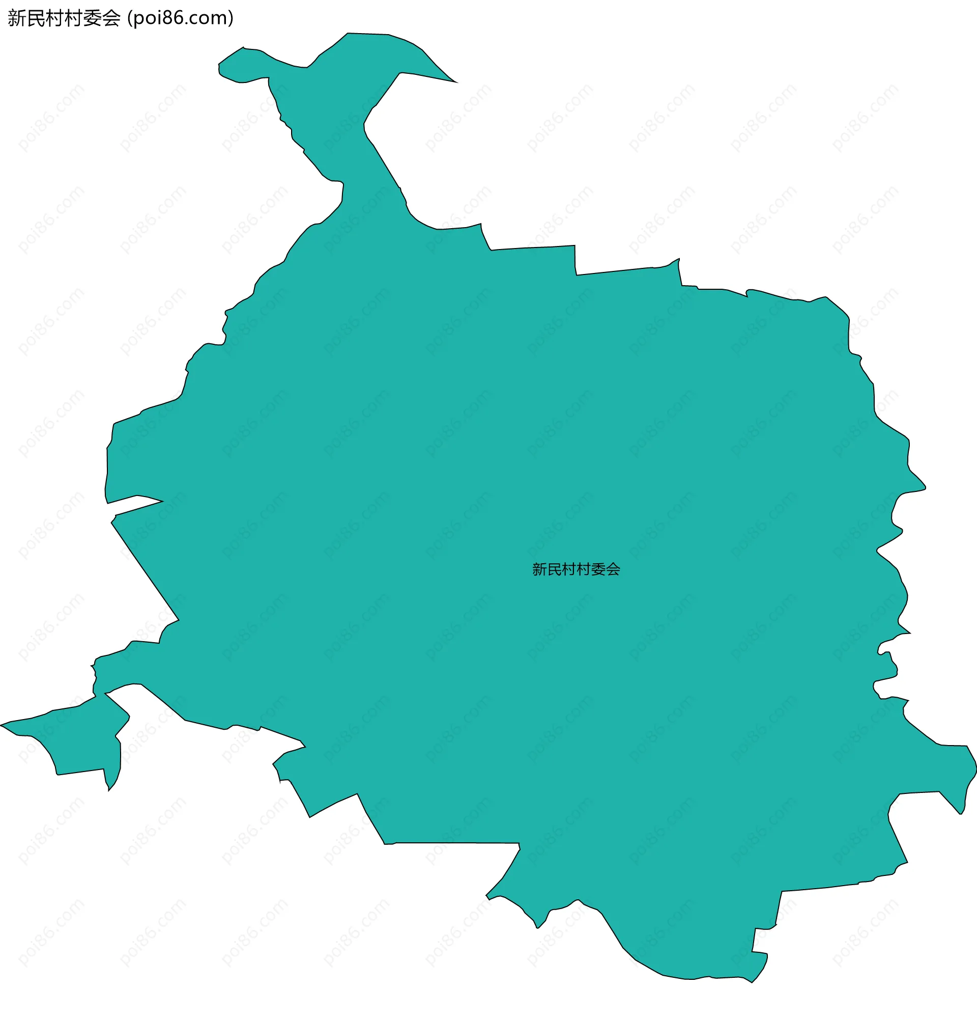 新民村村委会边界地图