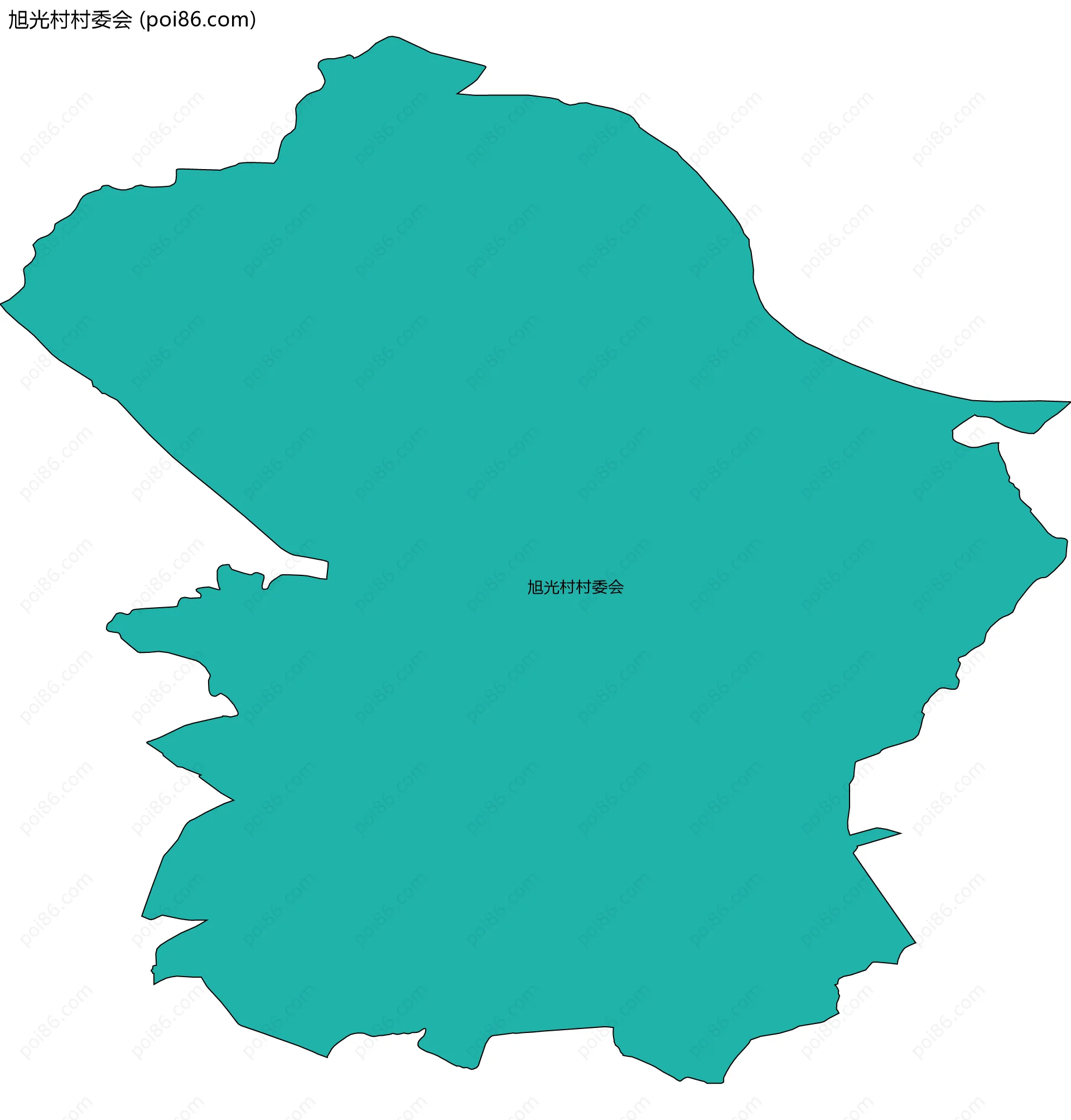 旭光村村委会边界地图