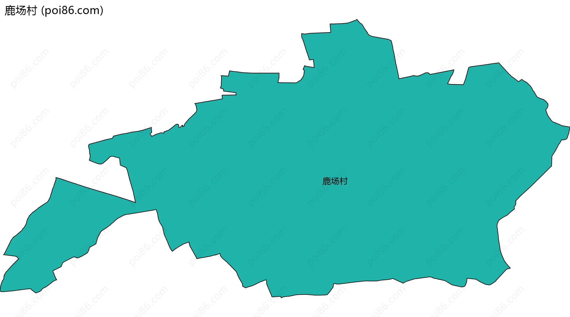鹿场村边界地图