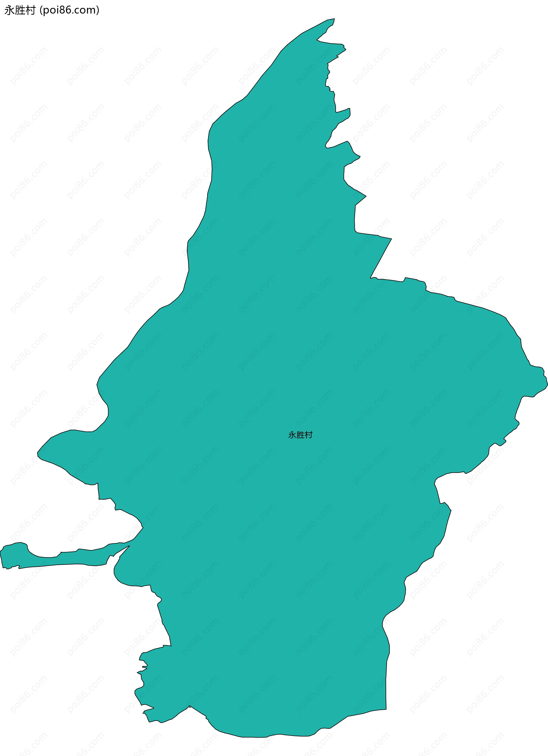永胜村边界地图