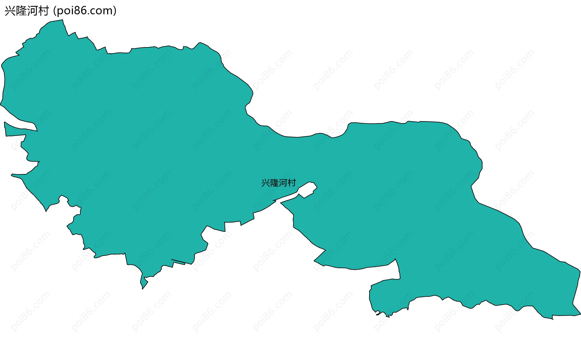 兴隆河村边界地图