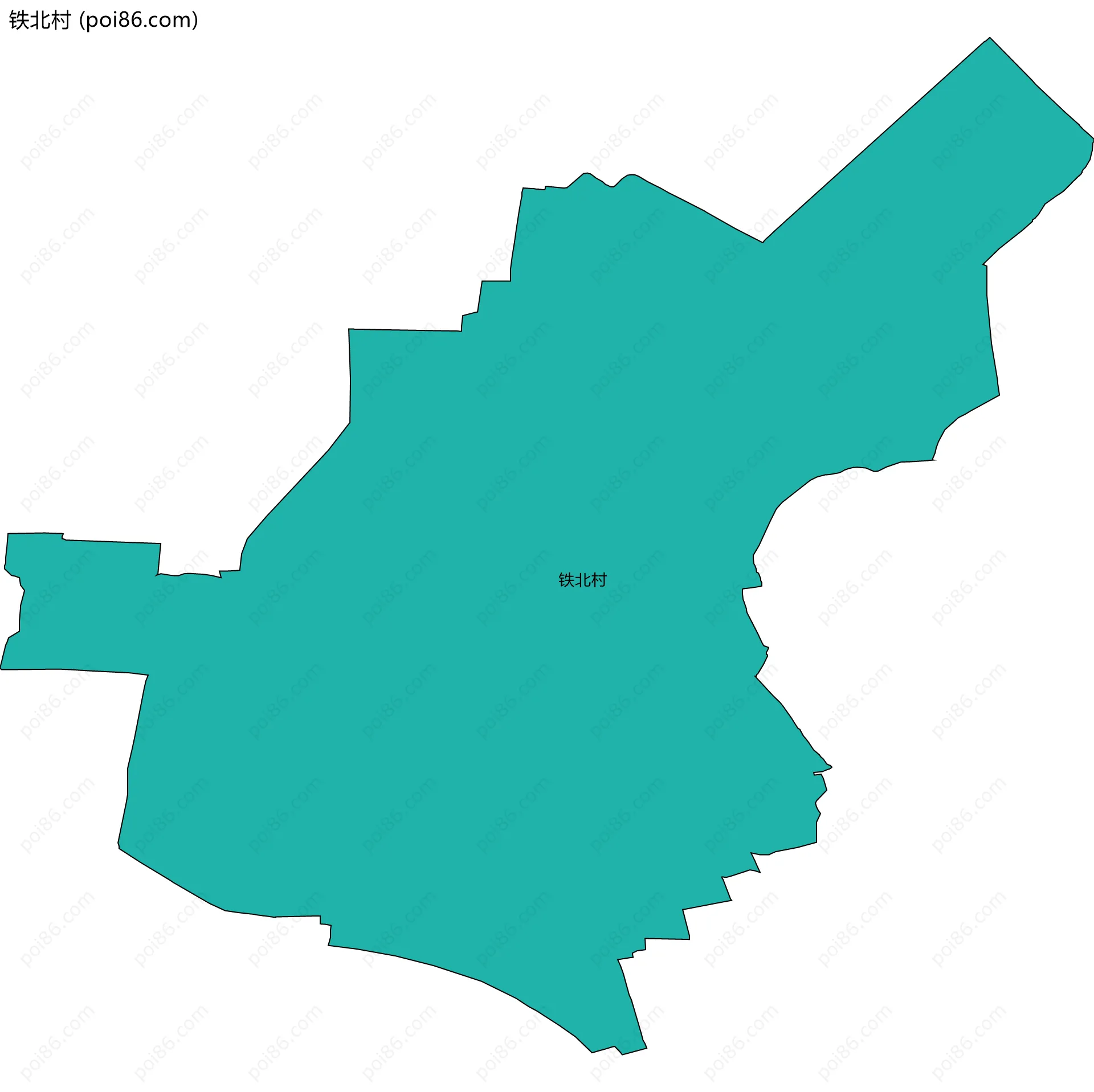 铁北村边界地图