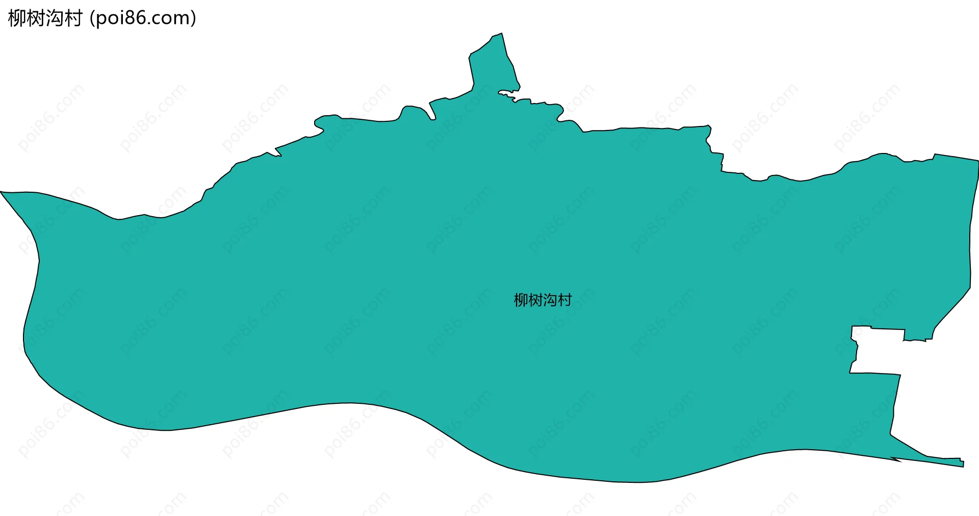 柳树沟村边界地图