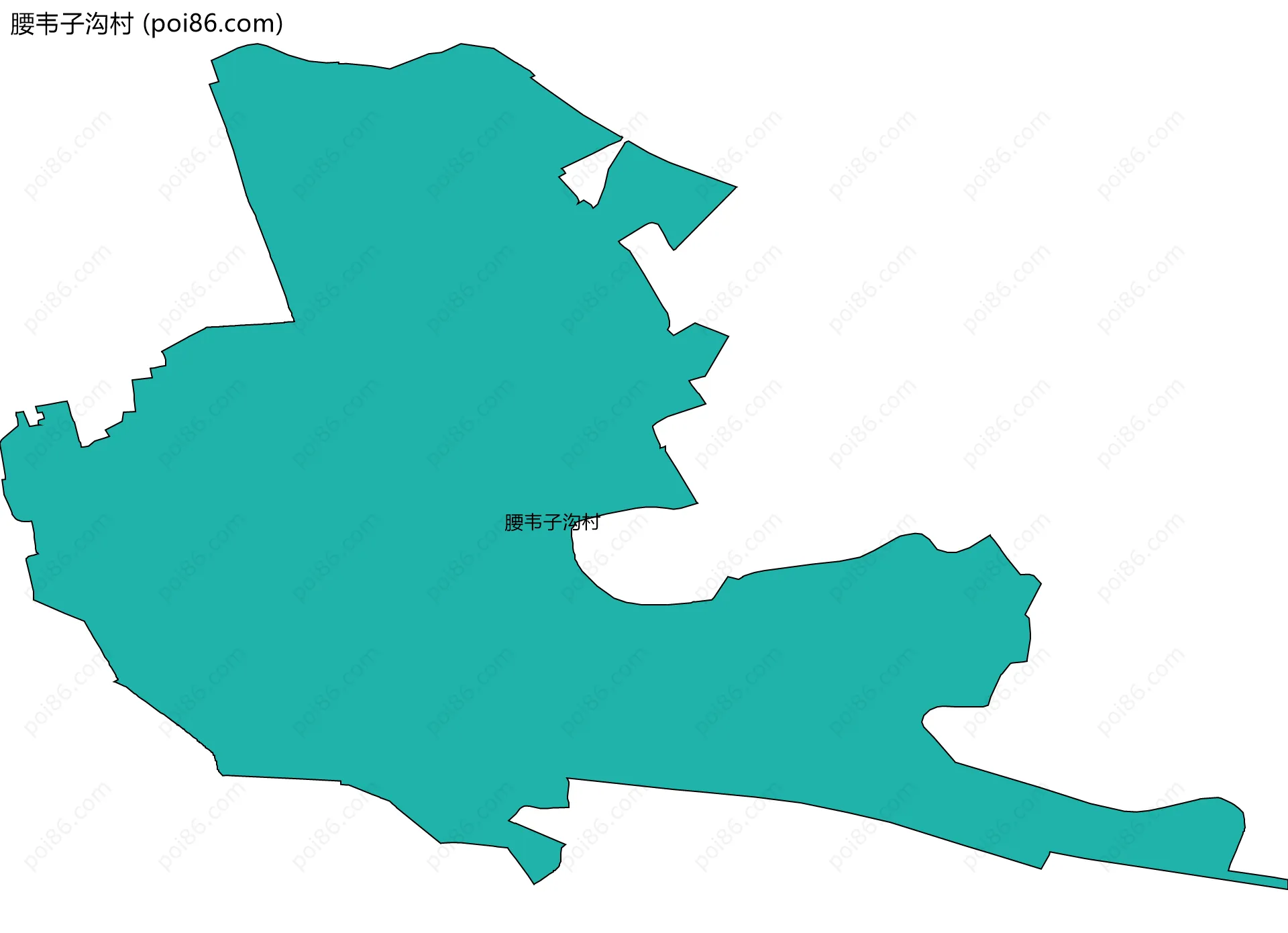 腰韦子沟村边界地图