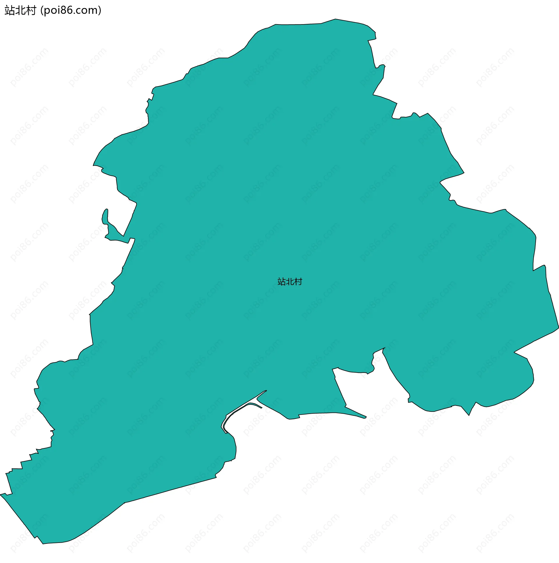 站北村边界地图