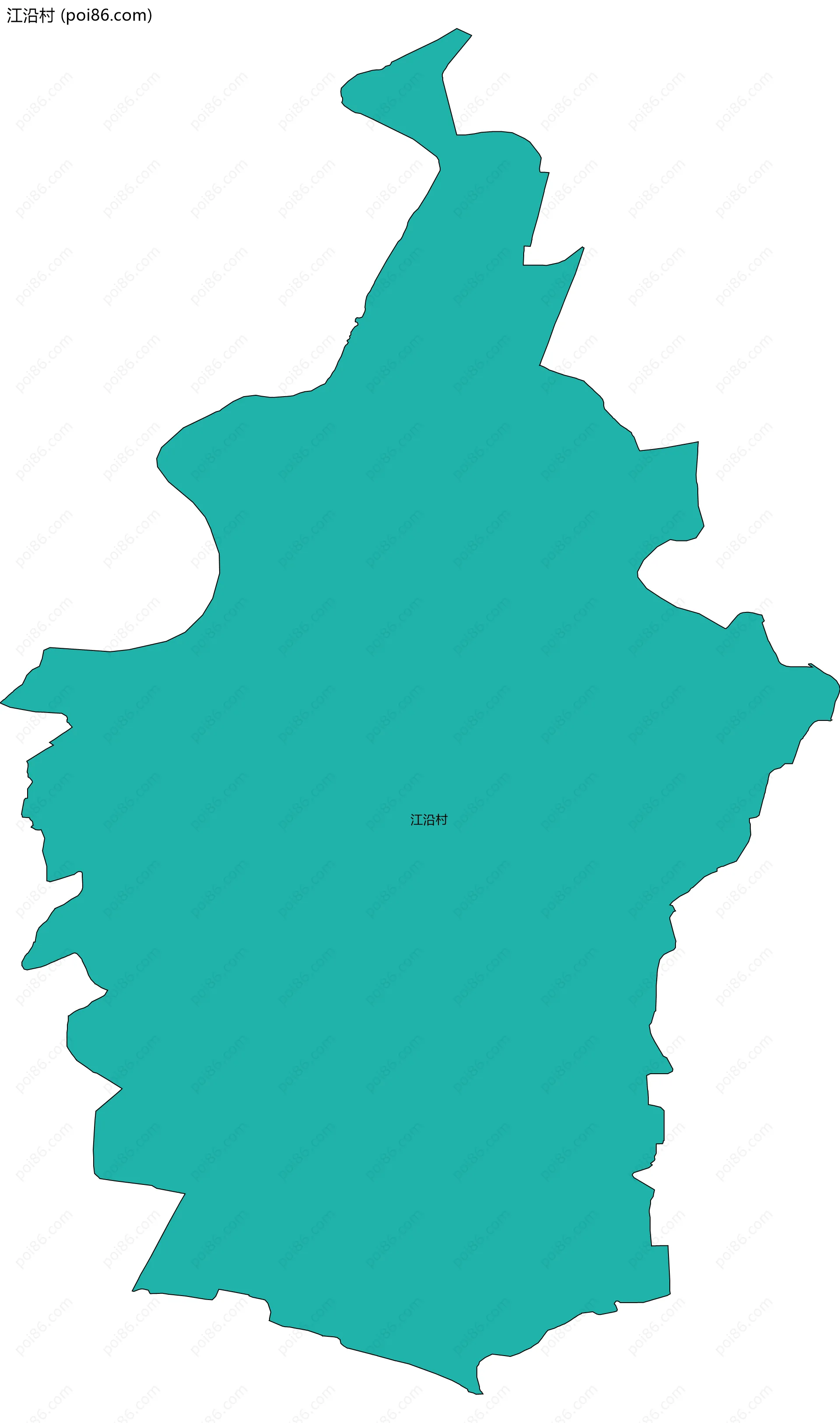 江沿村边界地图