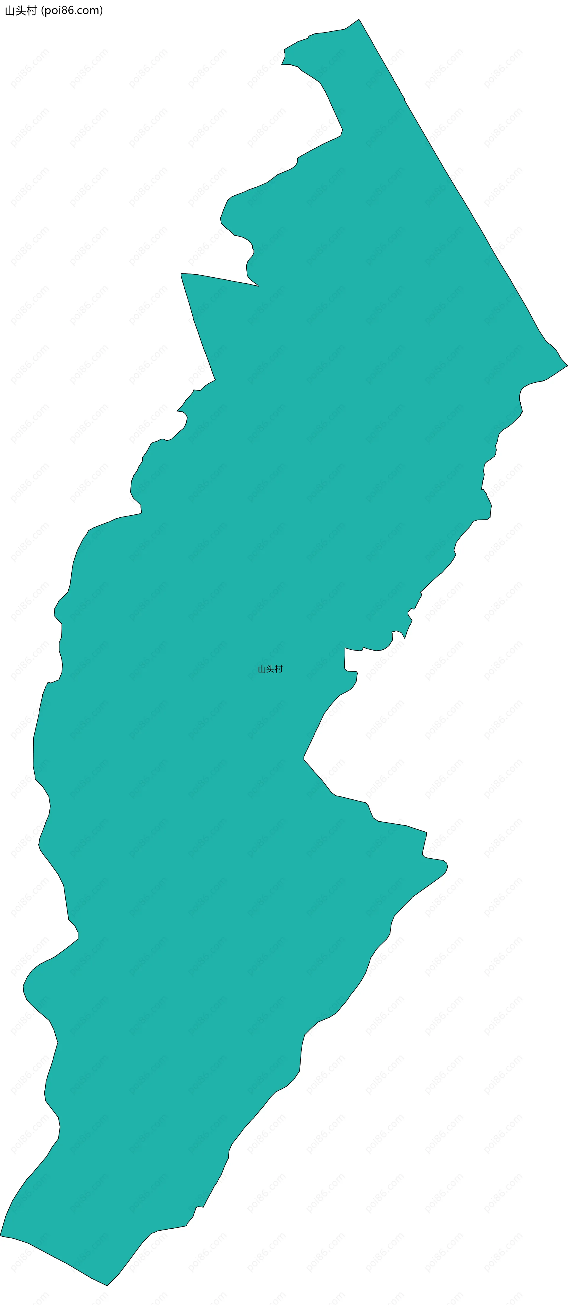 山头村边界地图